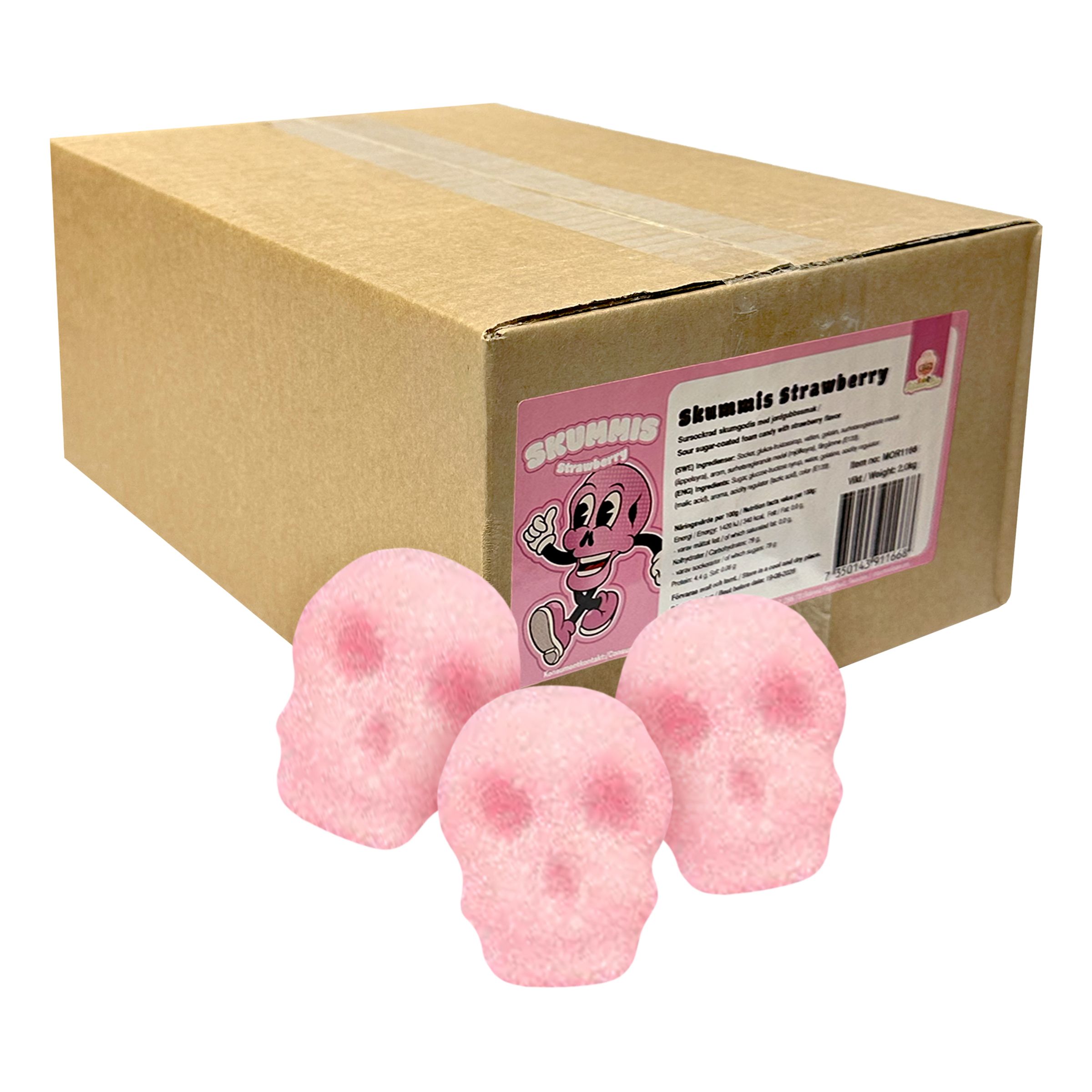 Mormor Lisas Skummis Strawberry Storpack - 2 kg | Hem - Godis & Läsk - Godis - Surt Godis | Maskeradspecialisten