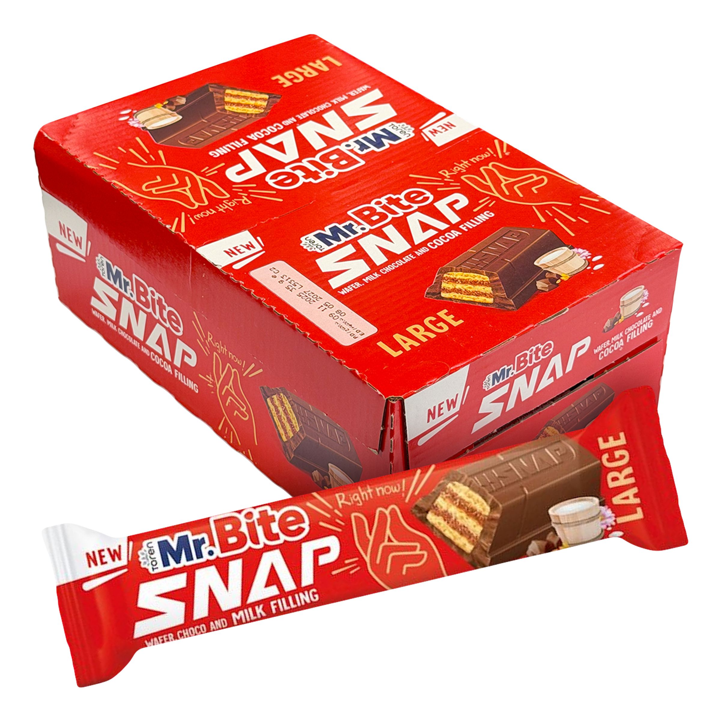 Mr. Bite Snap Mælkechokolade Økonomipakke - 24 x 35 g