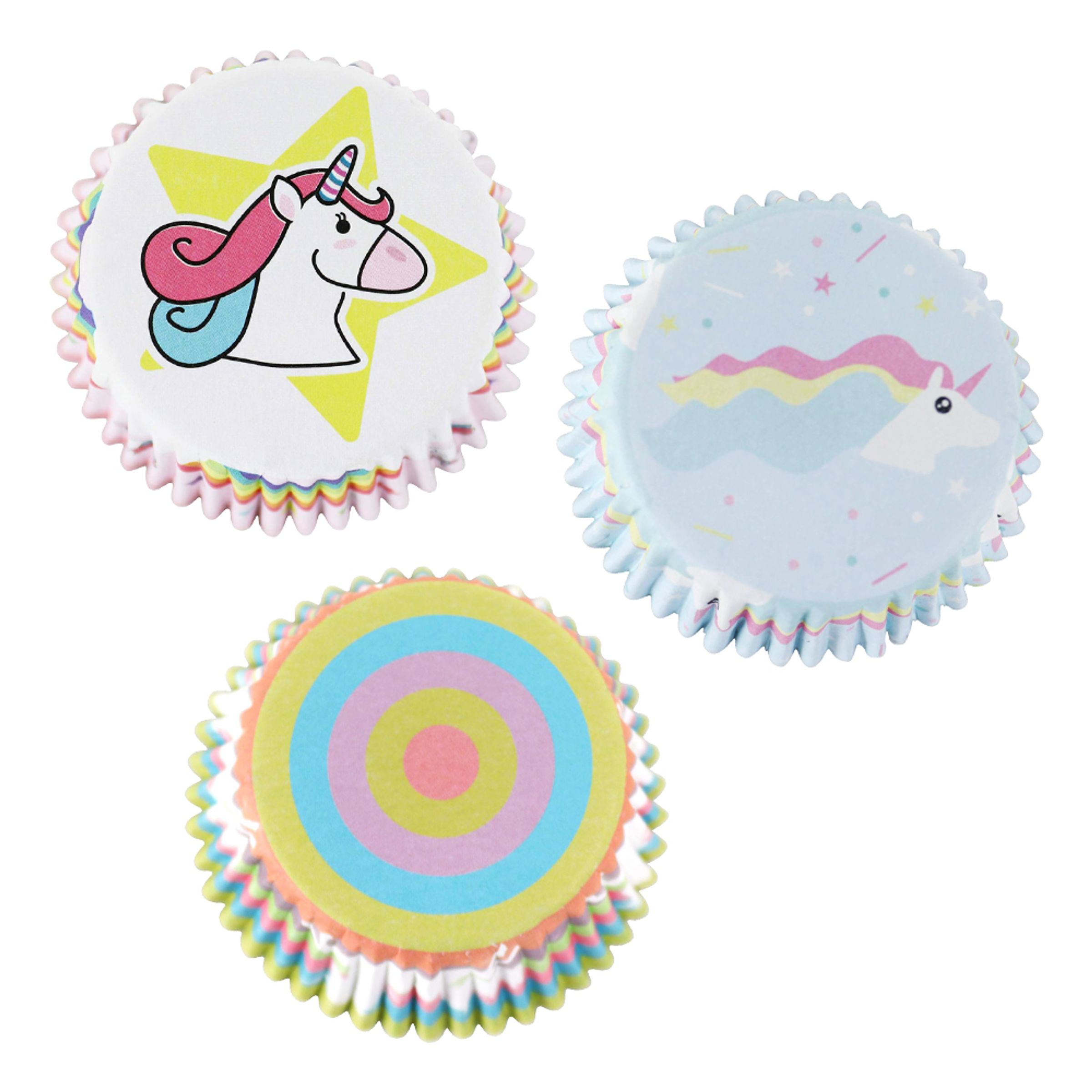 PME Muffinsformar Folierade Enhörning - 60-pack | Hem - Festartiklar - Bakning - Muffinsformar | Maskeradspecialisten