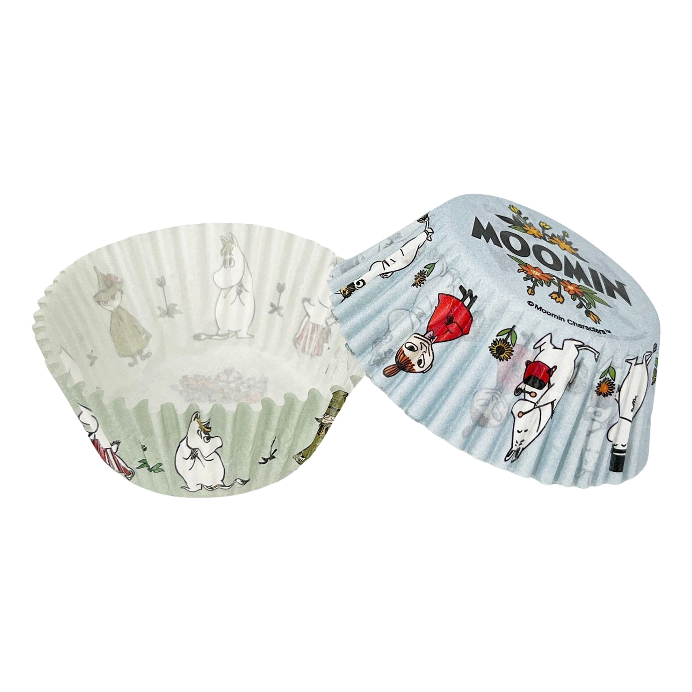 Muffinsformar Ljusblå/Grön Mumin - 24-pack | Hem - Festartiklar - Bakning - Muffinsformar | Pryloteket