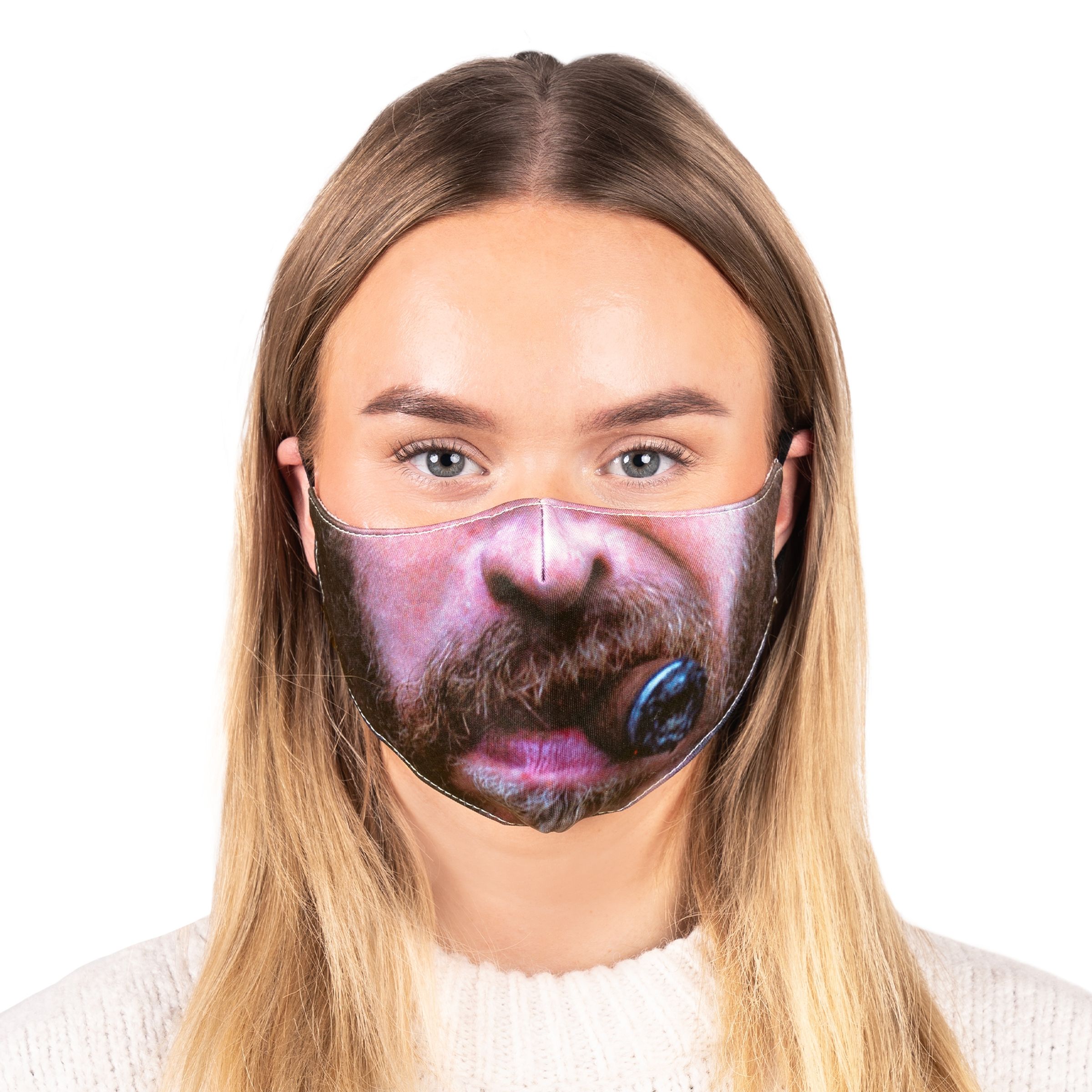 Munskydd med Ansiktsmotiv - Motiv 1 | Hem - Maskerad - Tillbehör - Maskeradaccessoarer | Pryloteket