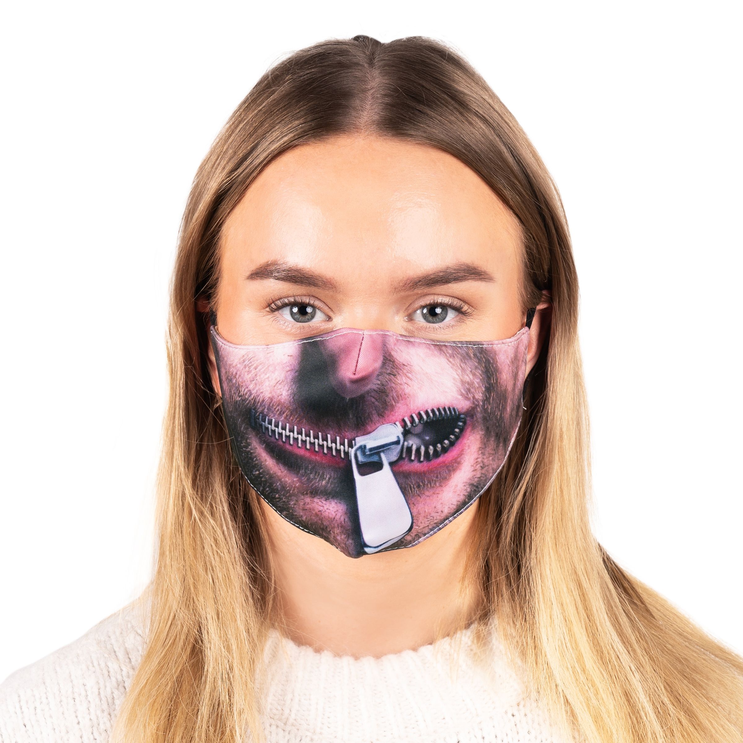 Mundbind med Ansigtsmotiv - Motiv 6