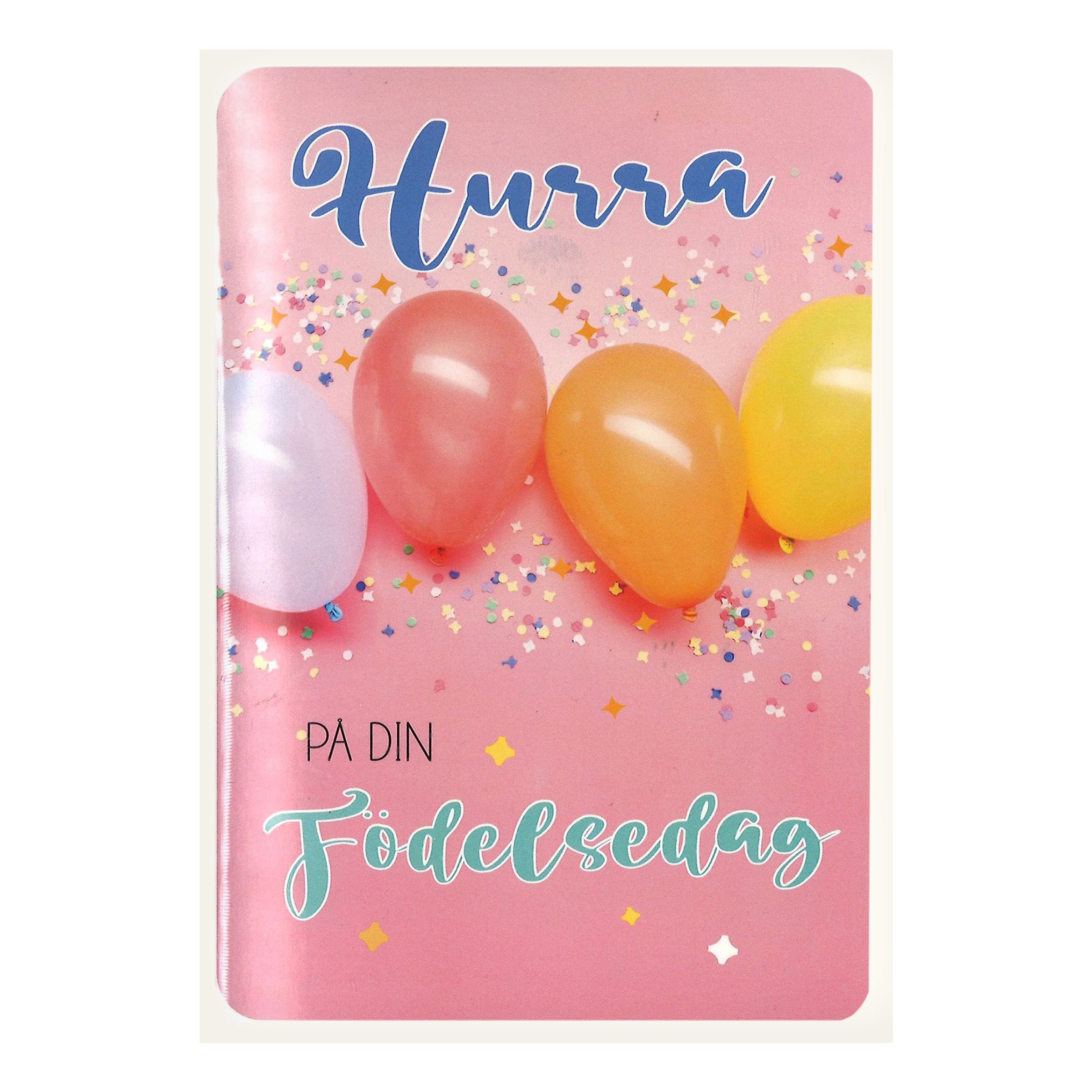 Musikkort Balloner Hurra