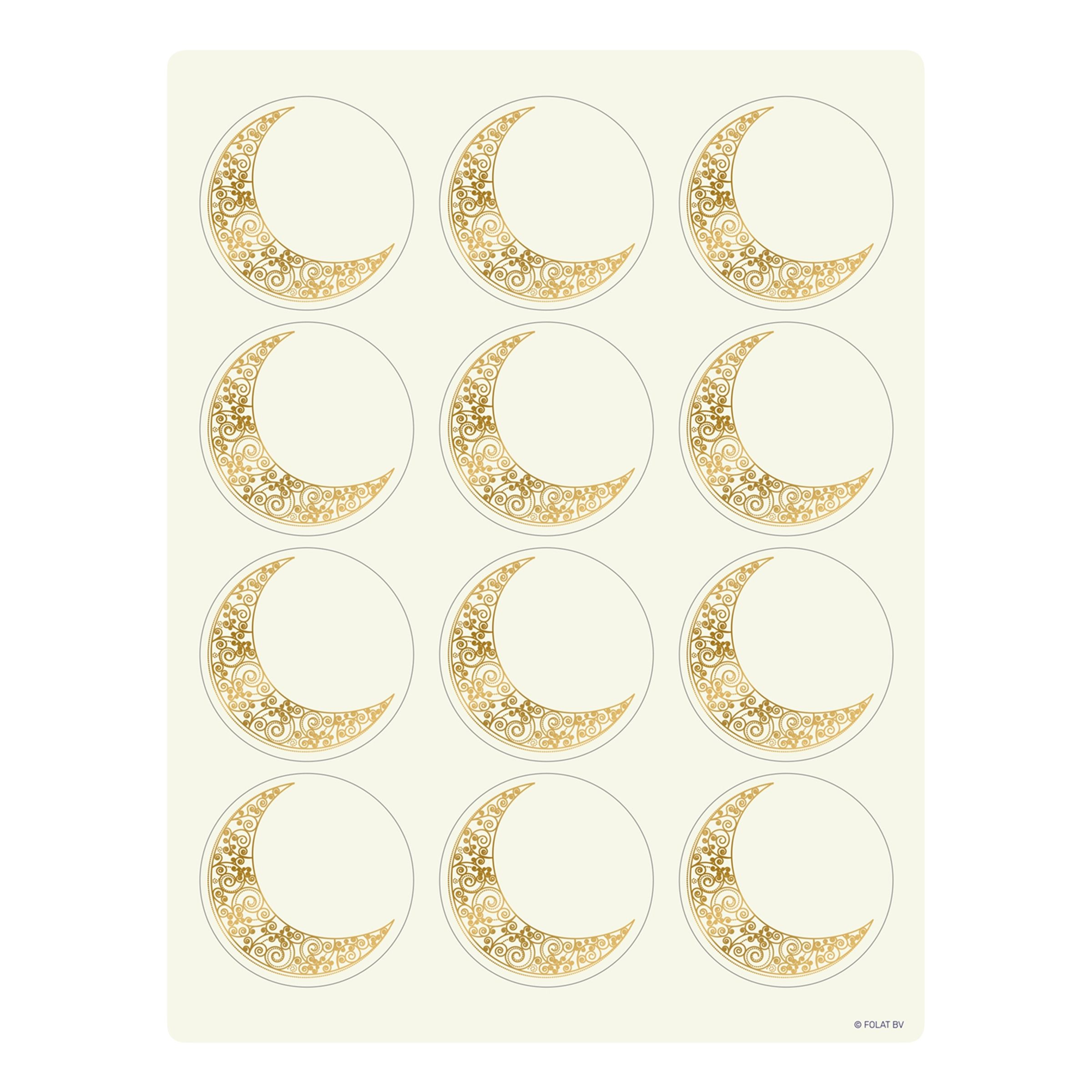 Namnstickers Eid Mubarak - 12-pack | Hem - Festartiklar - Dukning - Placeringskort | Pryloteket