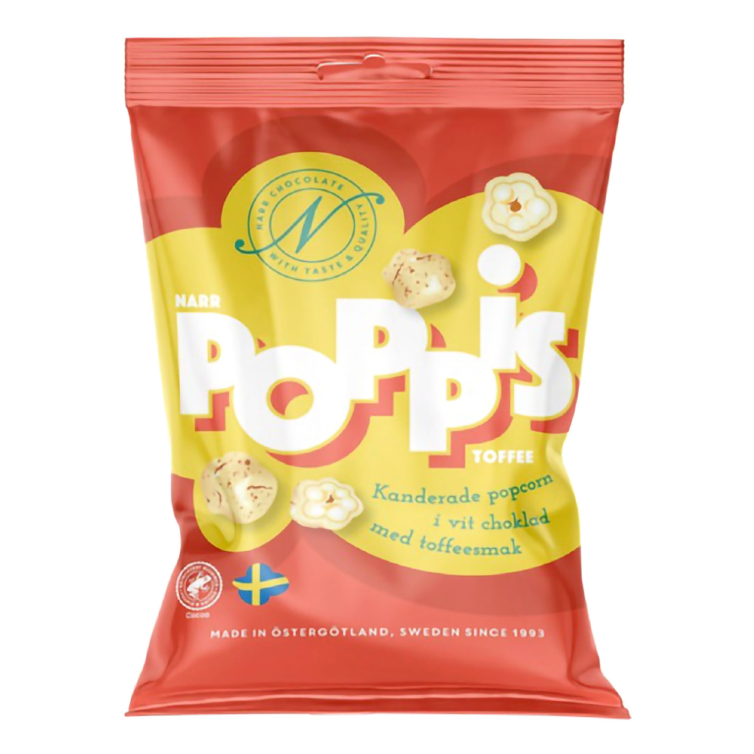 Narr Poppis Toffee - 90 g | Hem - Godis & Läsk - Snacks - Popcorn | Maskeradspecialisten