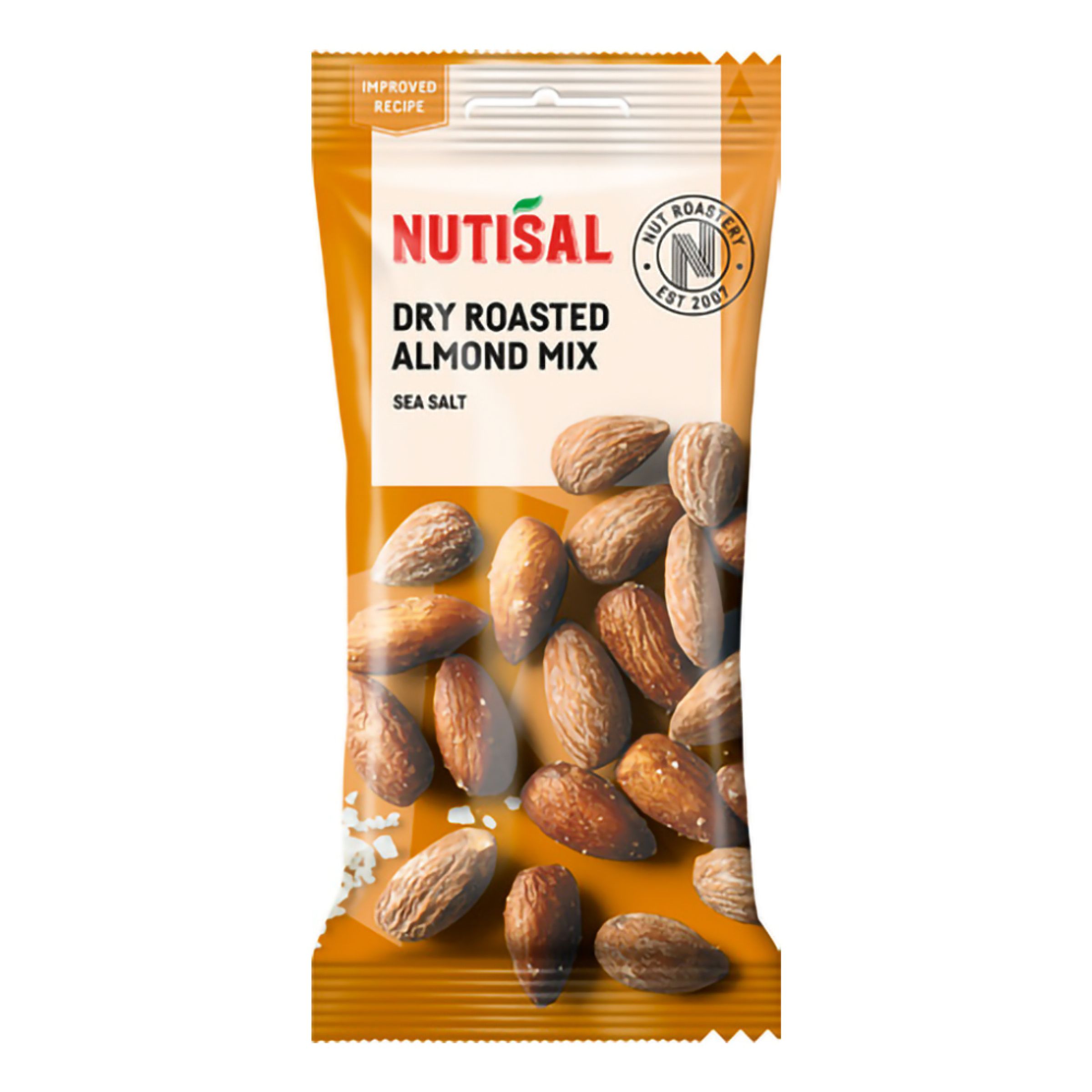 Nutisal Rostade Mandlar i Påse - 60 g | Hem - Godis & Läsk - Snacks - Nötter | Maskeradspecialisten