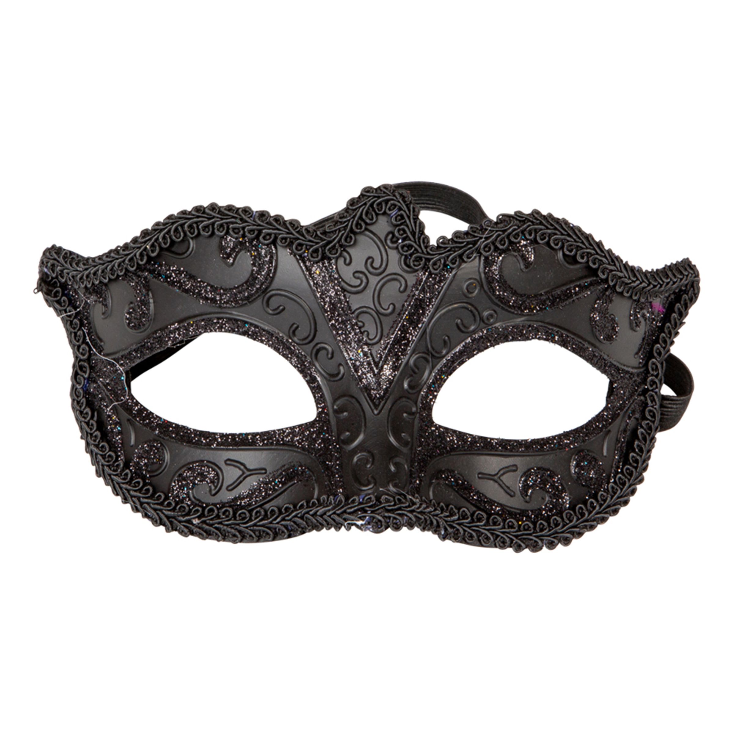 Ögonmask Venetian Svart | Hem - Teman - Färger - Svart | Maskeradspecialisten
