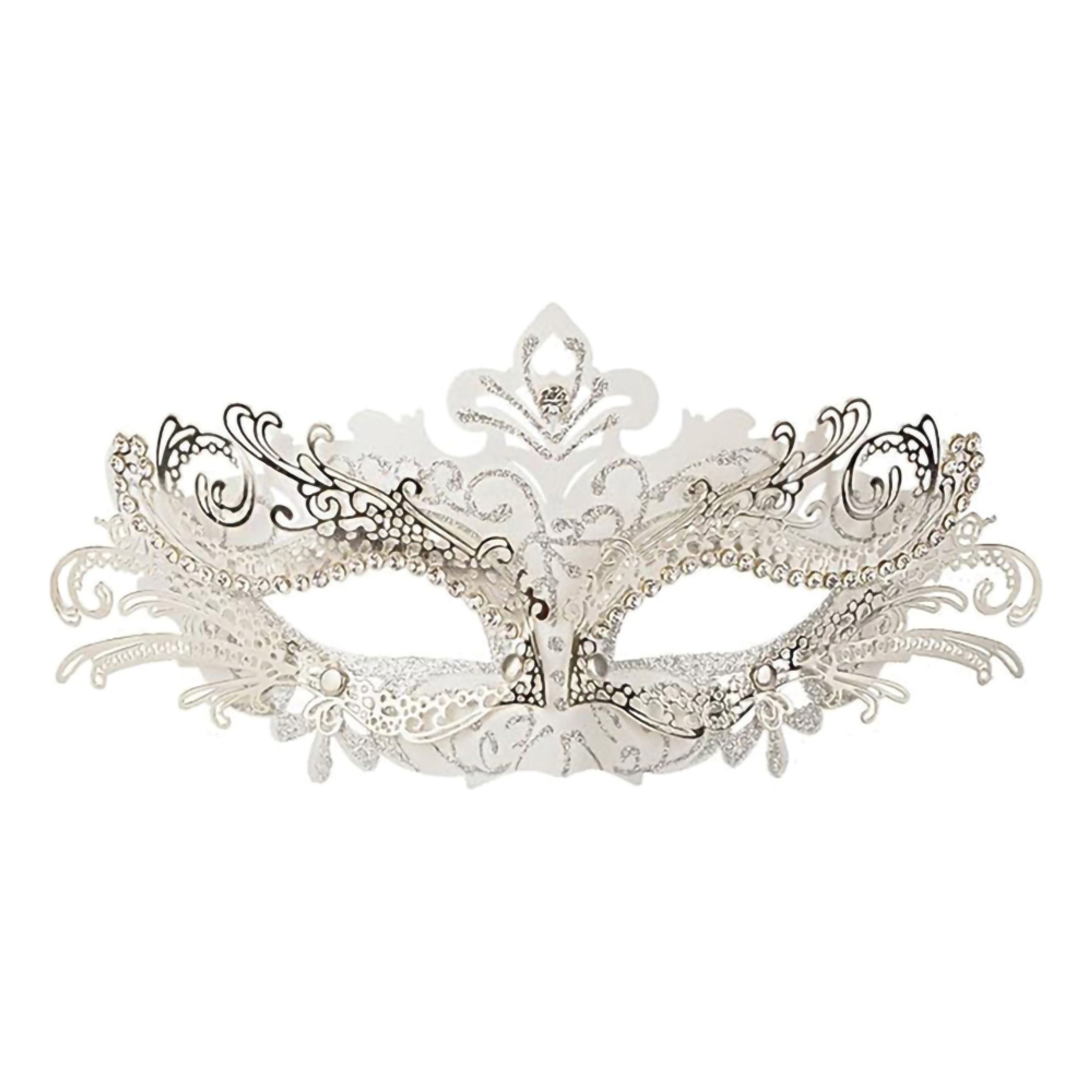 Ögonmask Venetiansk Vit - One size | Hem - Maskerad - Tillbehör - Maskeradaccessoarer | Maskeradspecialisten