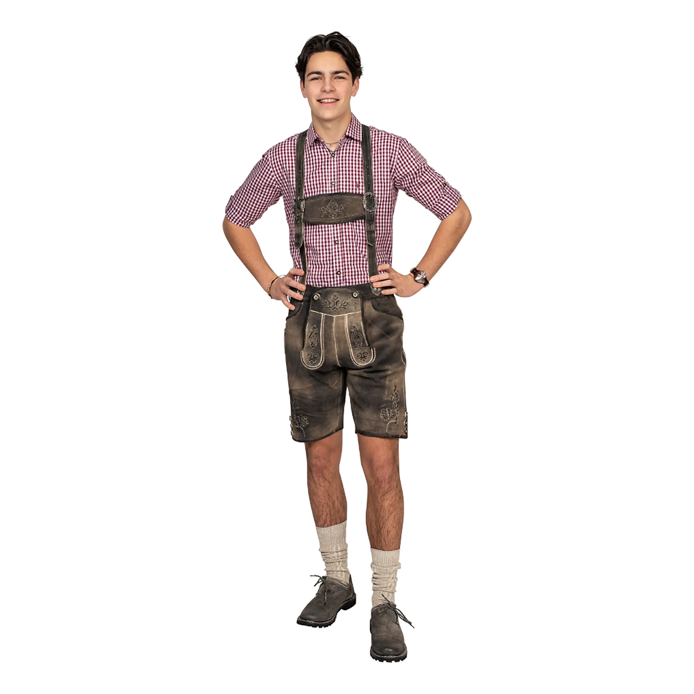 Oktoberfest Lederhosen Korta Retro - 46 | Hem - Maskerad - Maskeraddräkter - Herrdräkter | Pryloteket