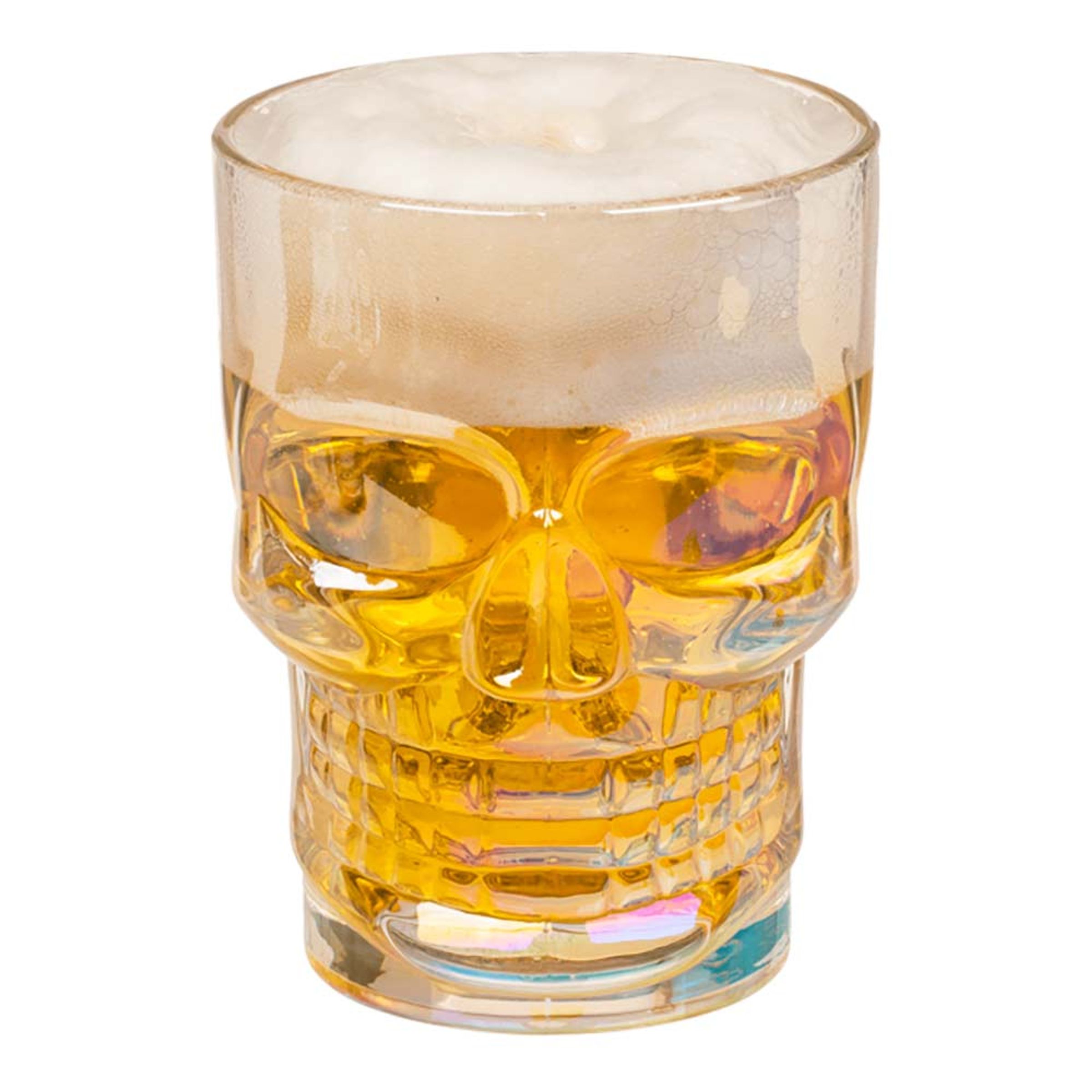 Ölglas Dödskalle Färgskimrande | Hem - Bartillbehör - Glas - Ölglas | Pryloteket