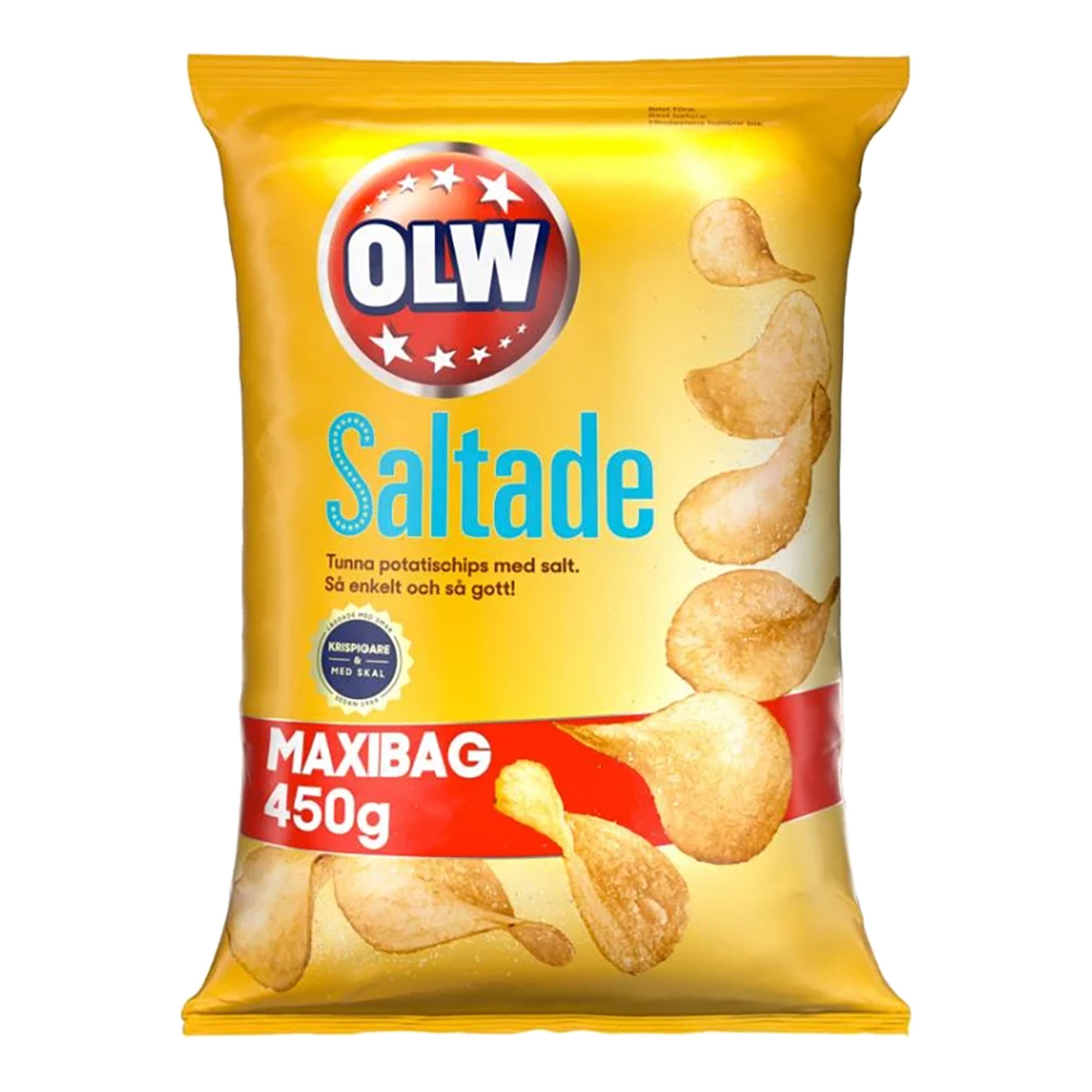 OLW Maxibag Saltade - 450 g | Hem - Godis & Läsk - Snacks - Chips | Maskeradspecialisten