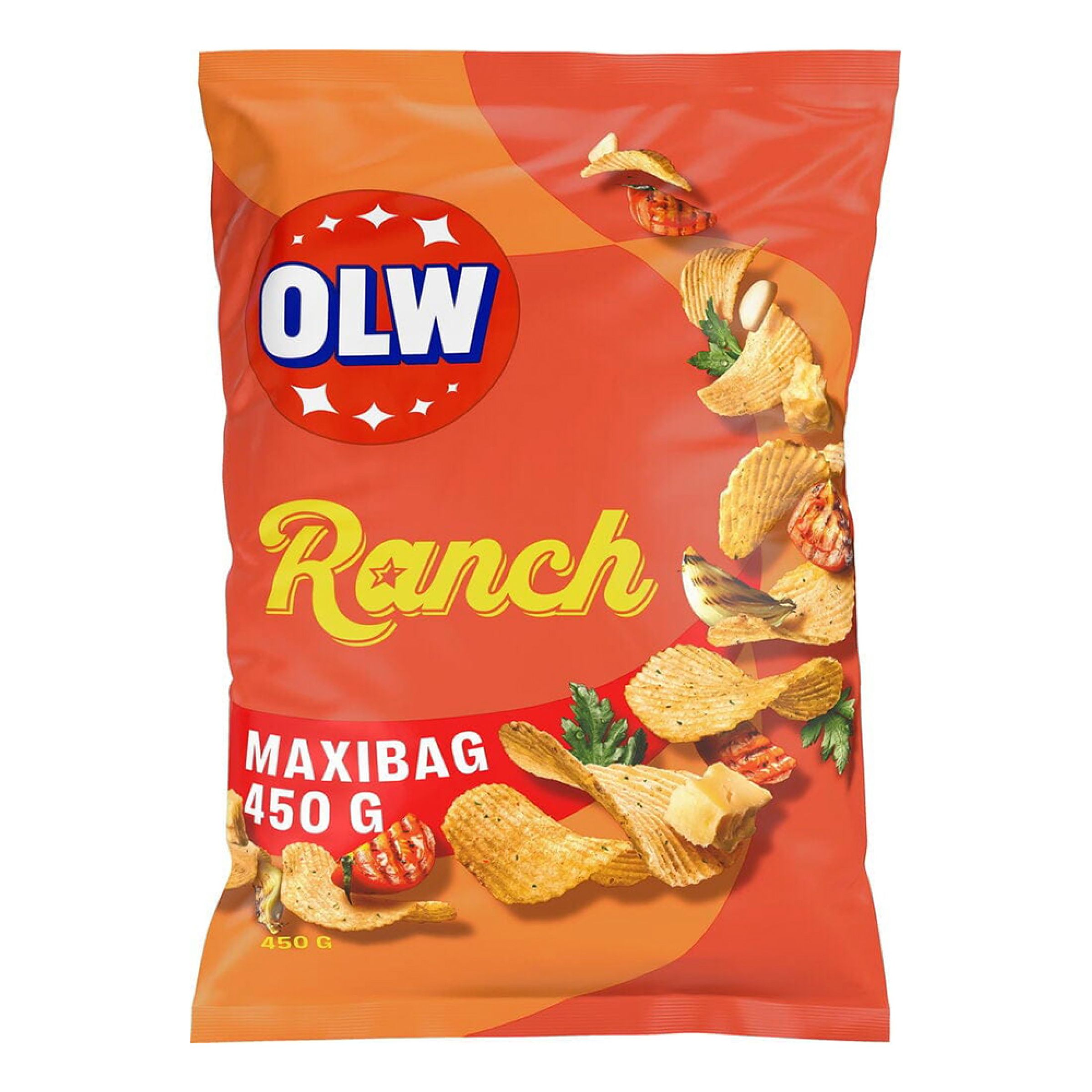 OLW Ranch Chips - 450 g | Hem - Godis & Läsk - Snacks - Chips | Maskeradspecialisten
