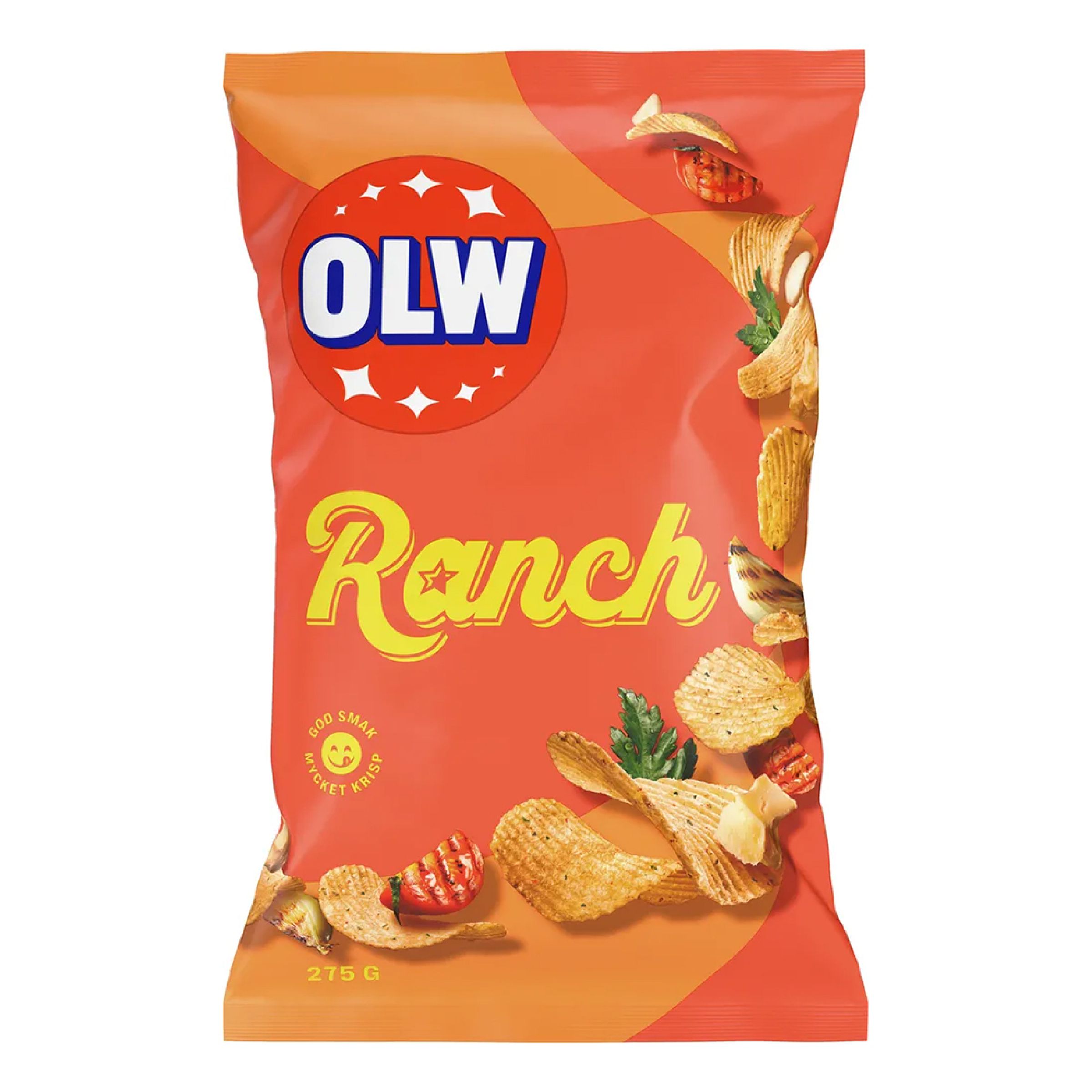 OLW Ranch Chips - 175 g | Hem - Godis & Läsk - Snacks - Chips | Maskeradspecialisten