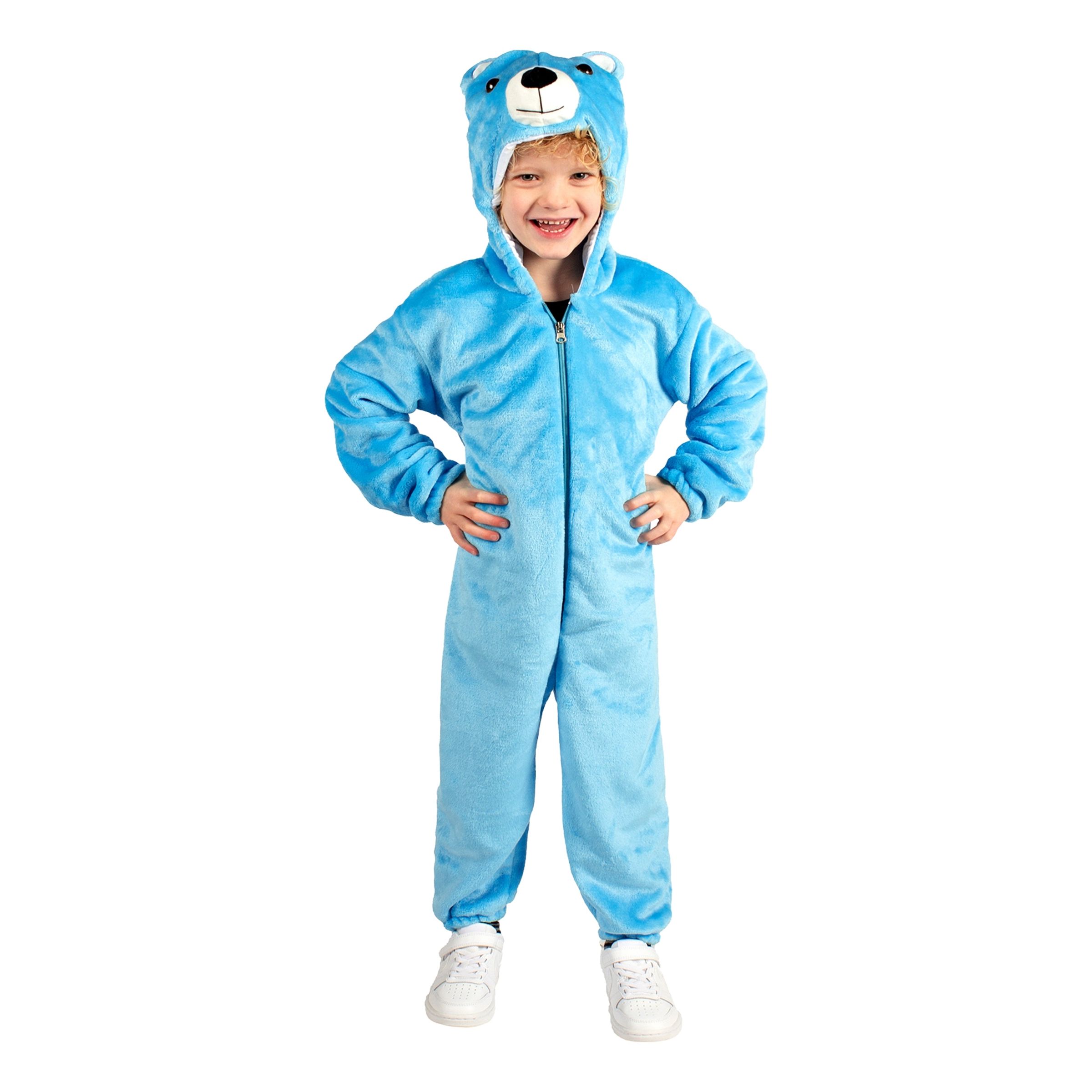 Onesie Blå Björn Bebis Maskeraddräkt - 6-12 mån