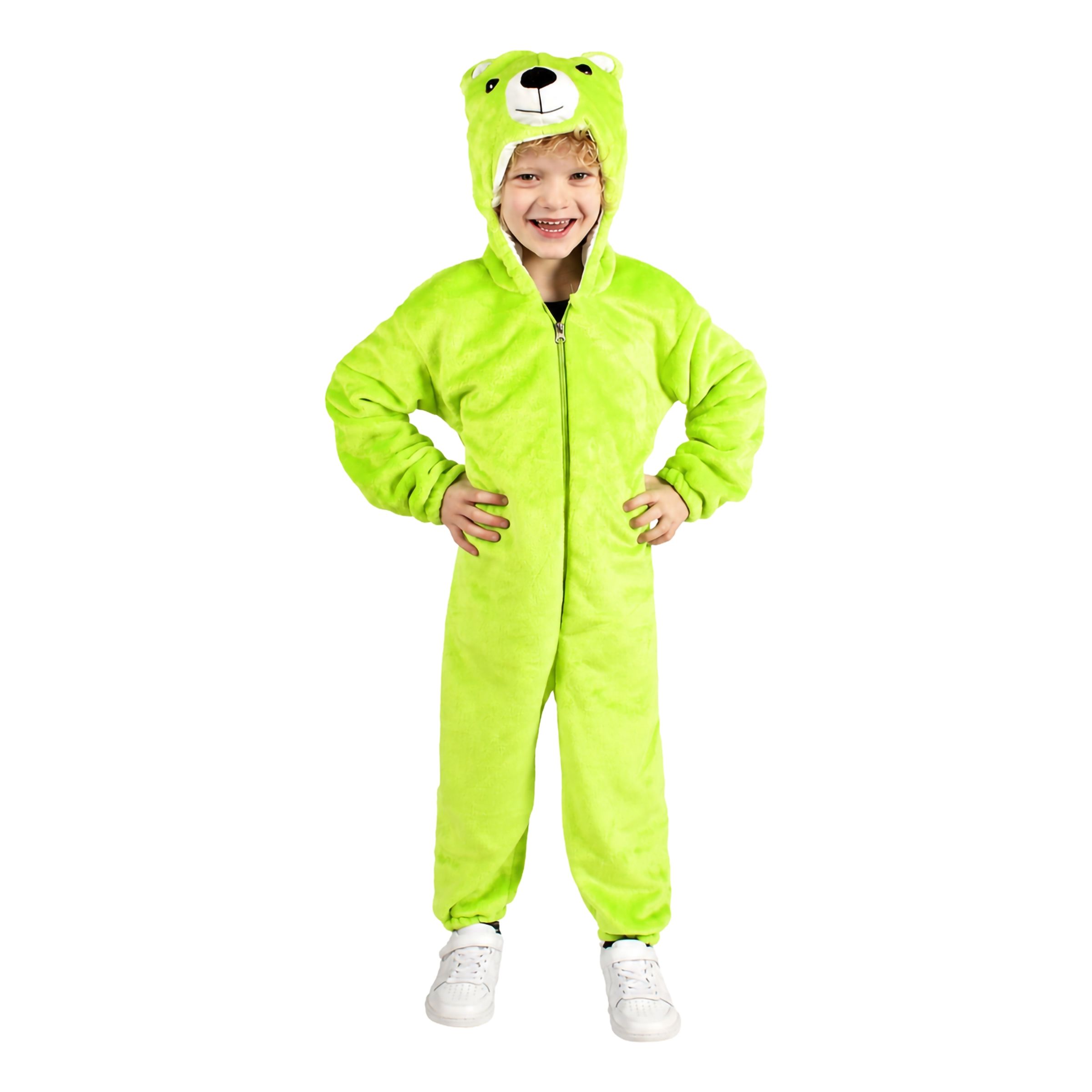 Onesie Grön Björn Bebis Maskeraddräkt - 6-12 mån