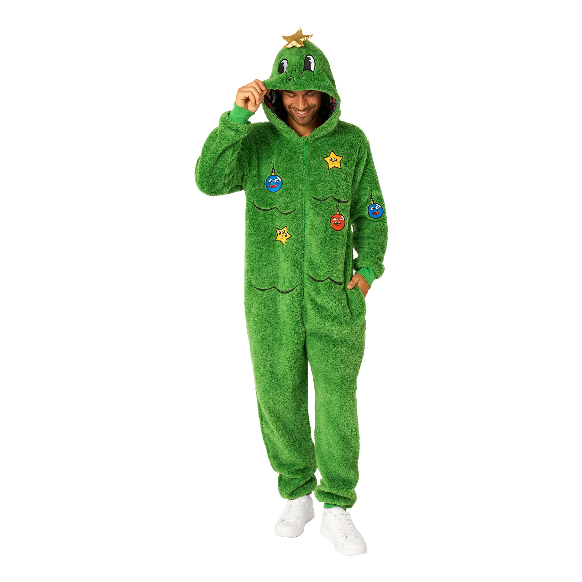 OppoSuits Julgran Onesie - XX-Large | Hem - Maskerad - Maskeraddräkter - Herrdräkter | Maskeradspecialisten