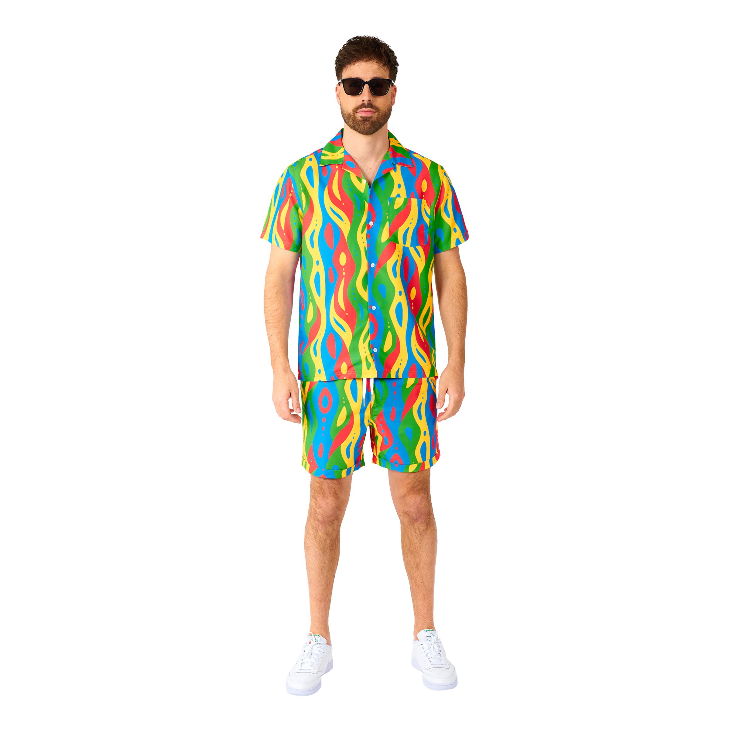 OppoSuits Loopy Lines Shorts jakkesæt - Large