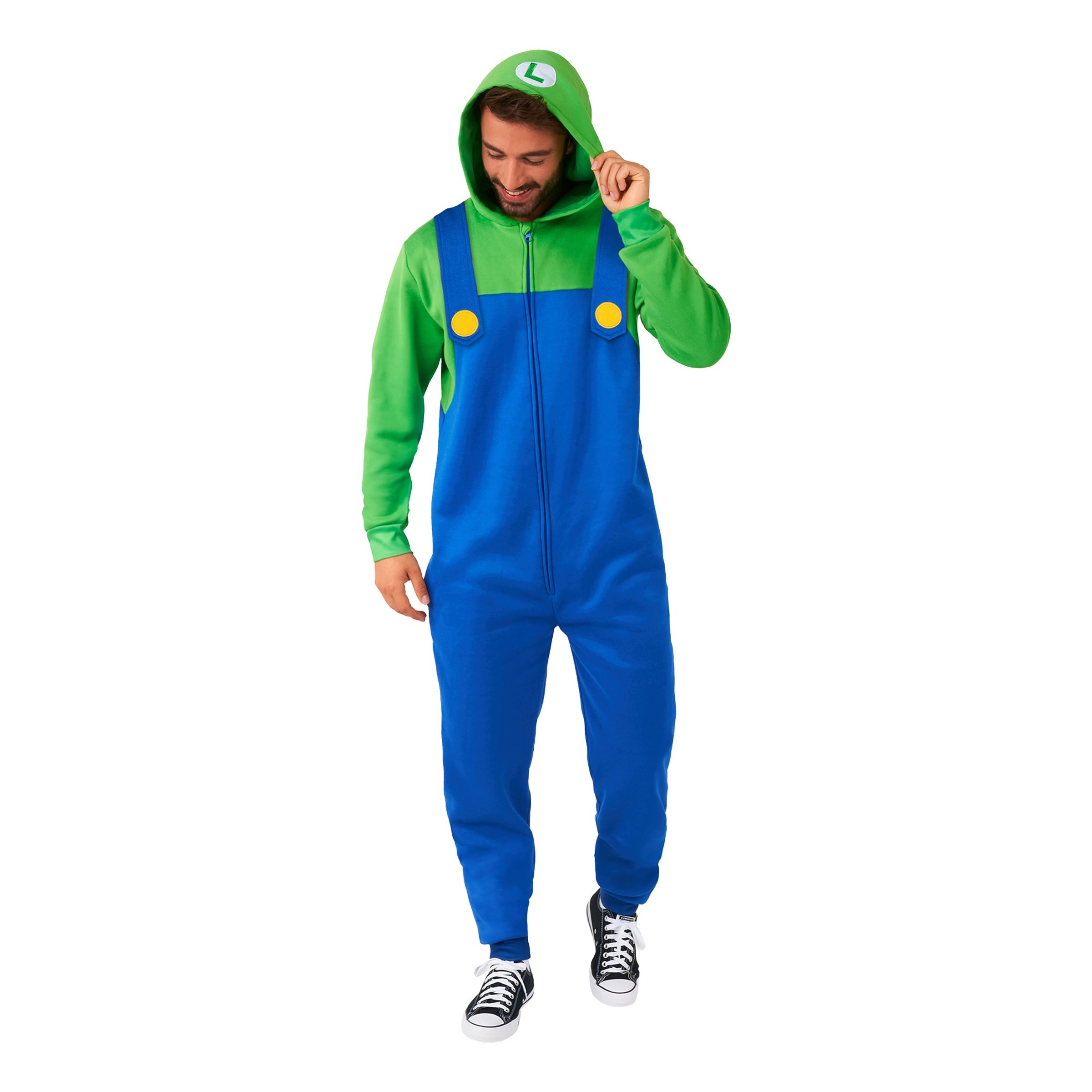OppoSuits Luigi Onesie - Small | Hem - Maskerad - Maskeraddräkter - Herrdräkter | Maskeradspecialisten
