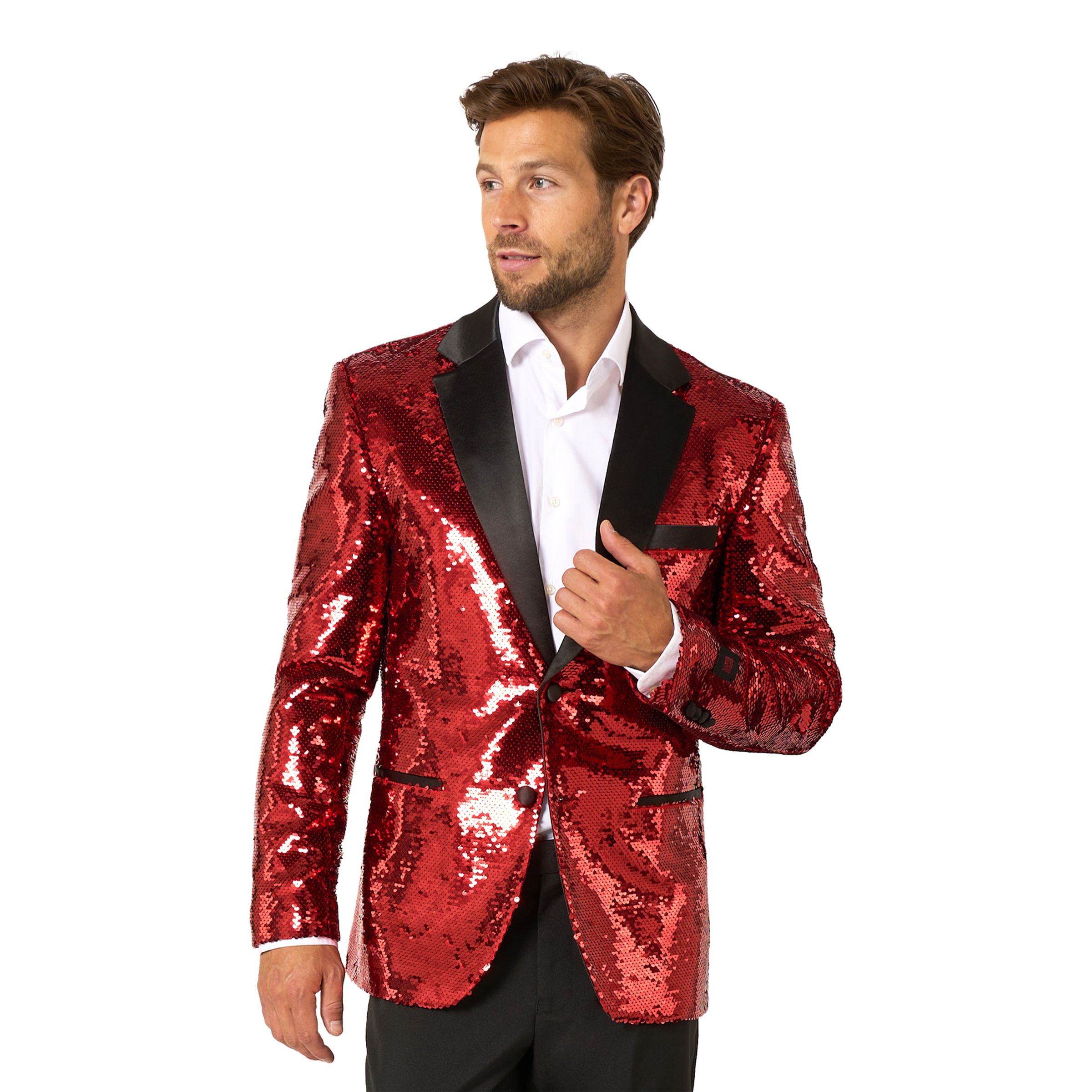 OppoSuits Paljettblazer Brilliant Rød - 46