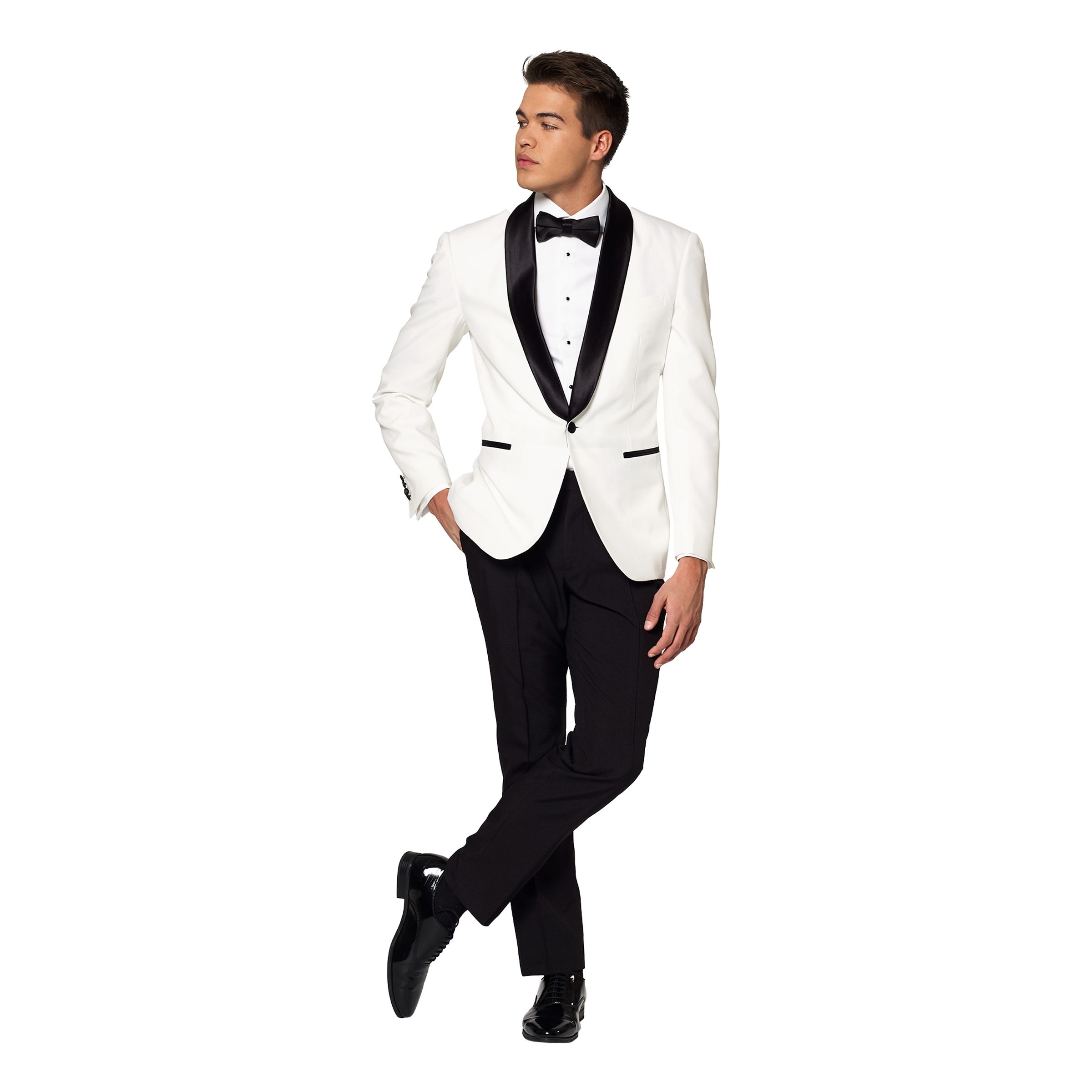 OppoSuits Pearly White Smoking - 60 | Hem - Maskerad - Maskeraddräkter - Herrdräkter | Maskeradspecialisten