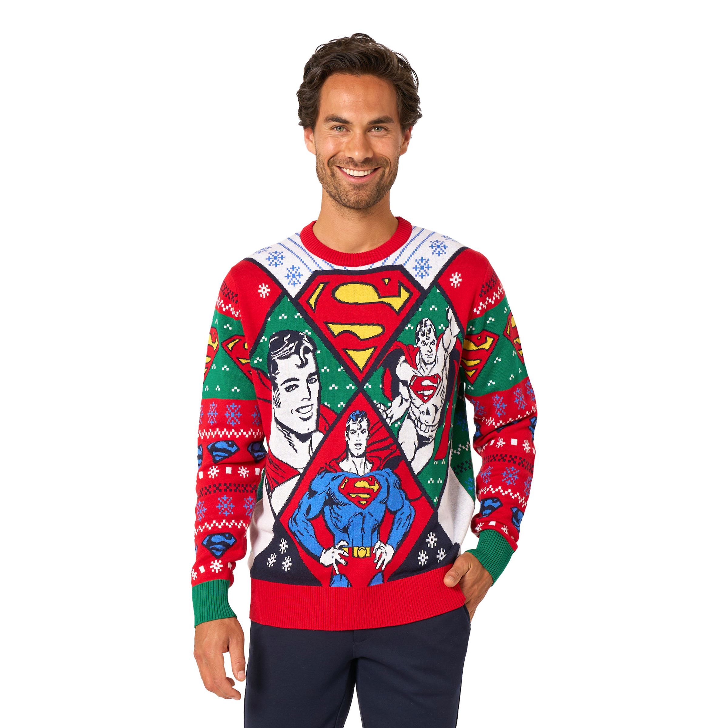 OppoSuits Superman Juletrøje - XX-Large