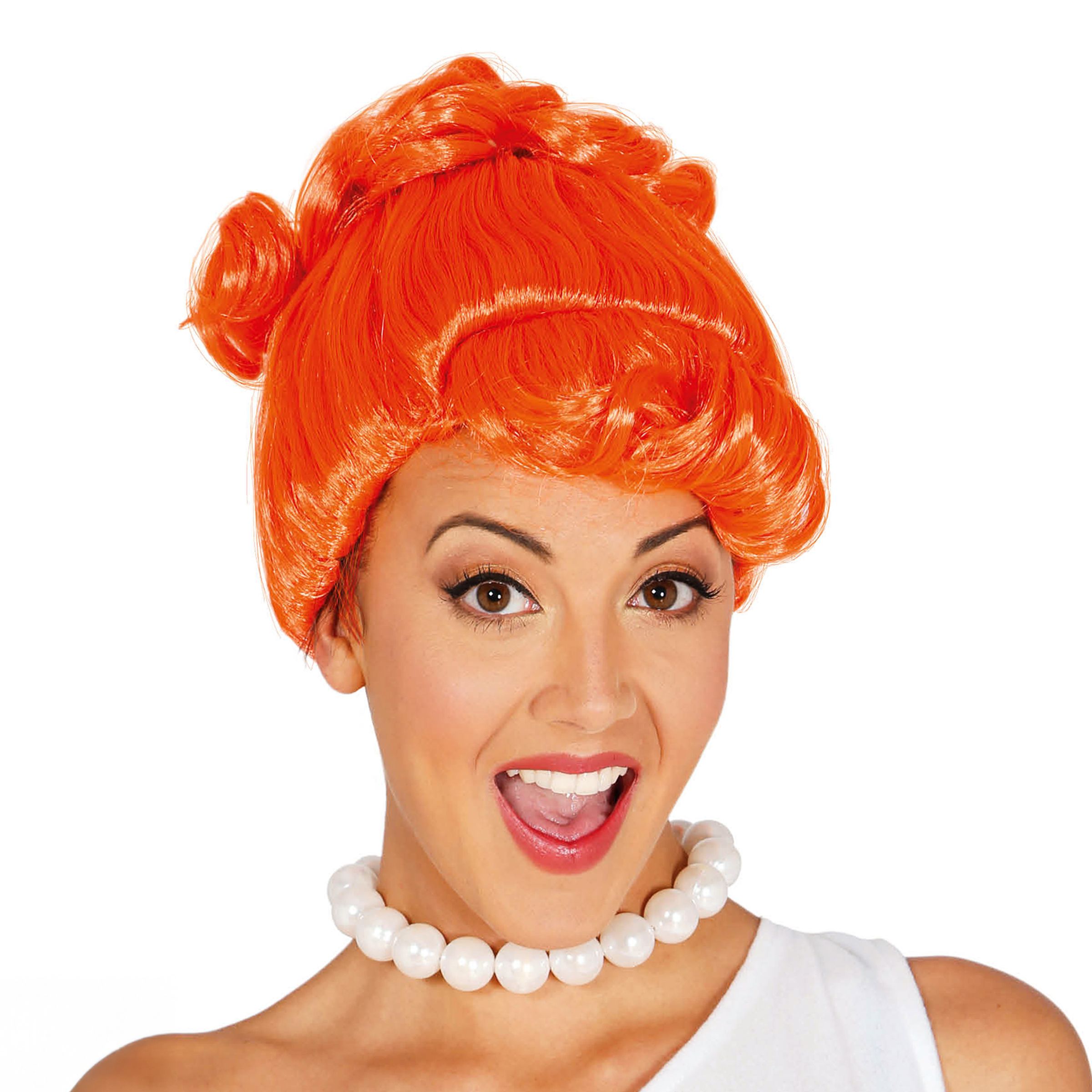Grottekvinde Orange Paryk - One size