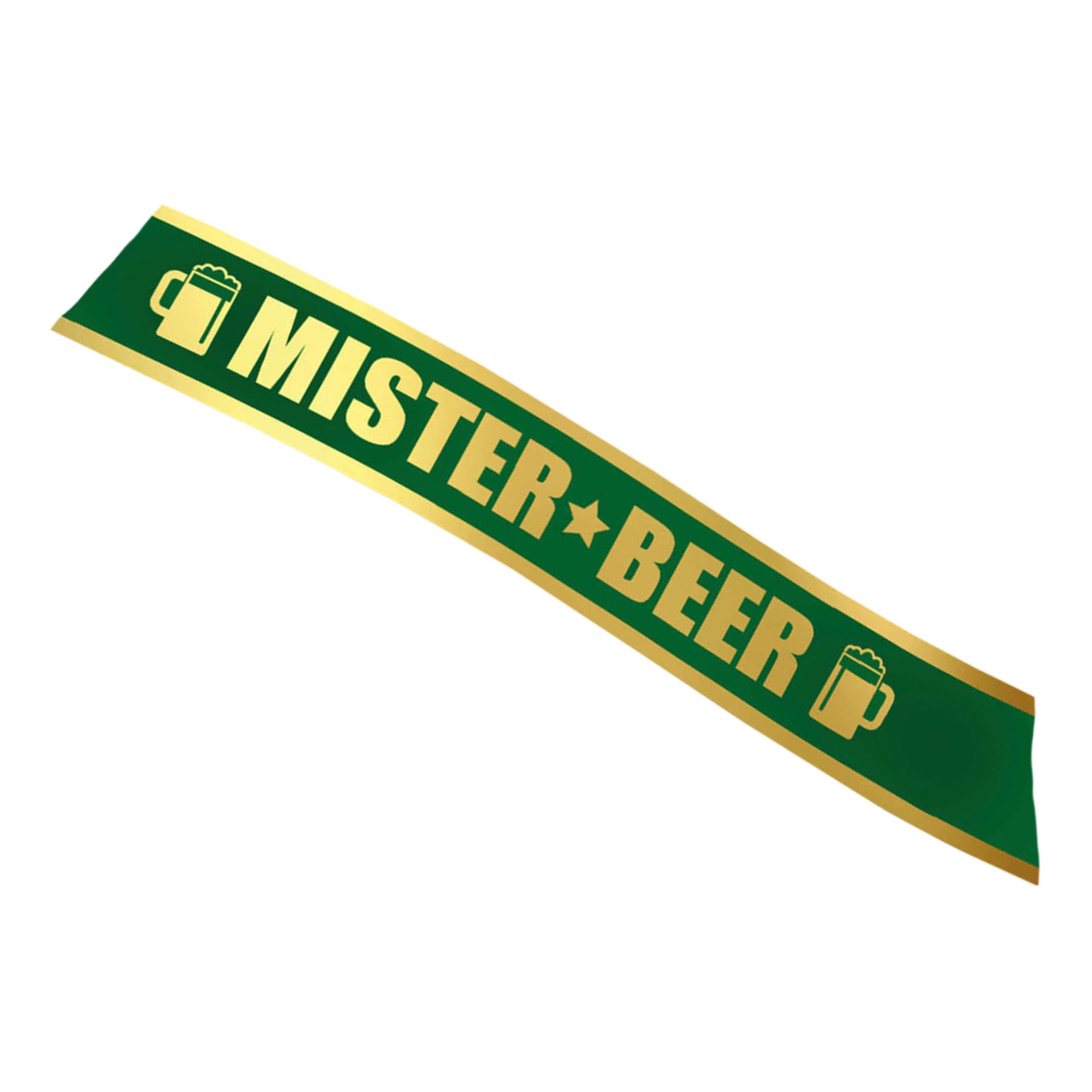 Ordensband Mister Beer - One size | Hem - Teman - Färger - Grön | Party Outlet