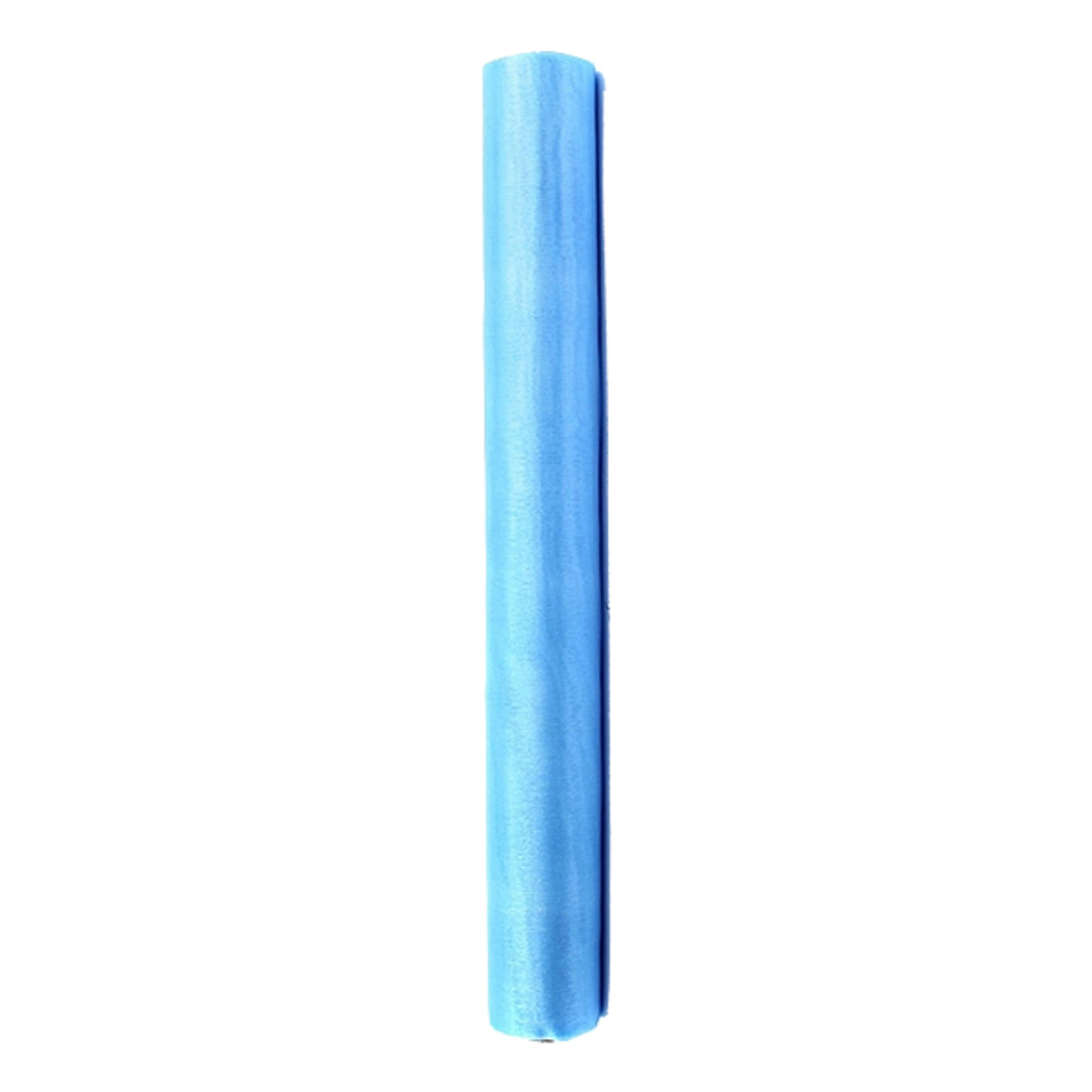 Lyseblå organza bordløber 0,36 x 9 m.