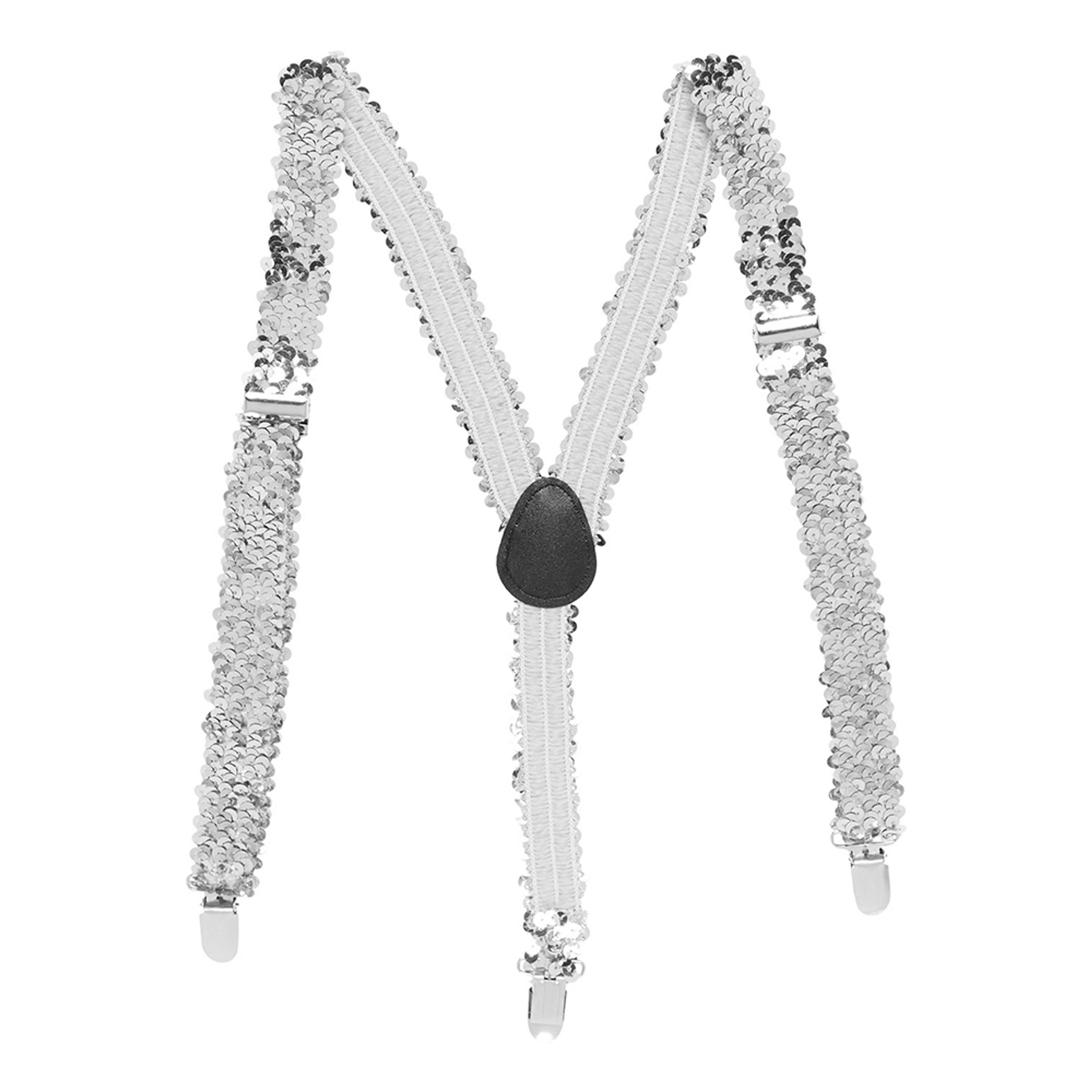 Paljetthängslen Silver - One size | Hem - Maskerad - Tillbehör - Maskeradaccessoarer | Maskeradspecialisten