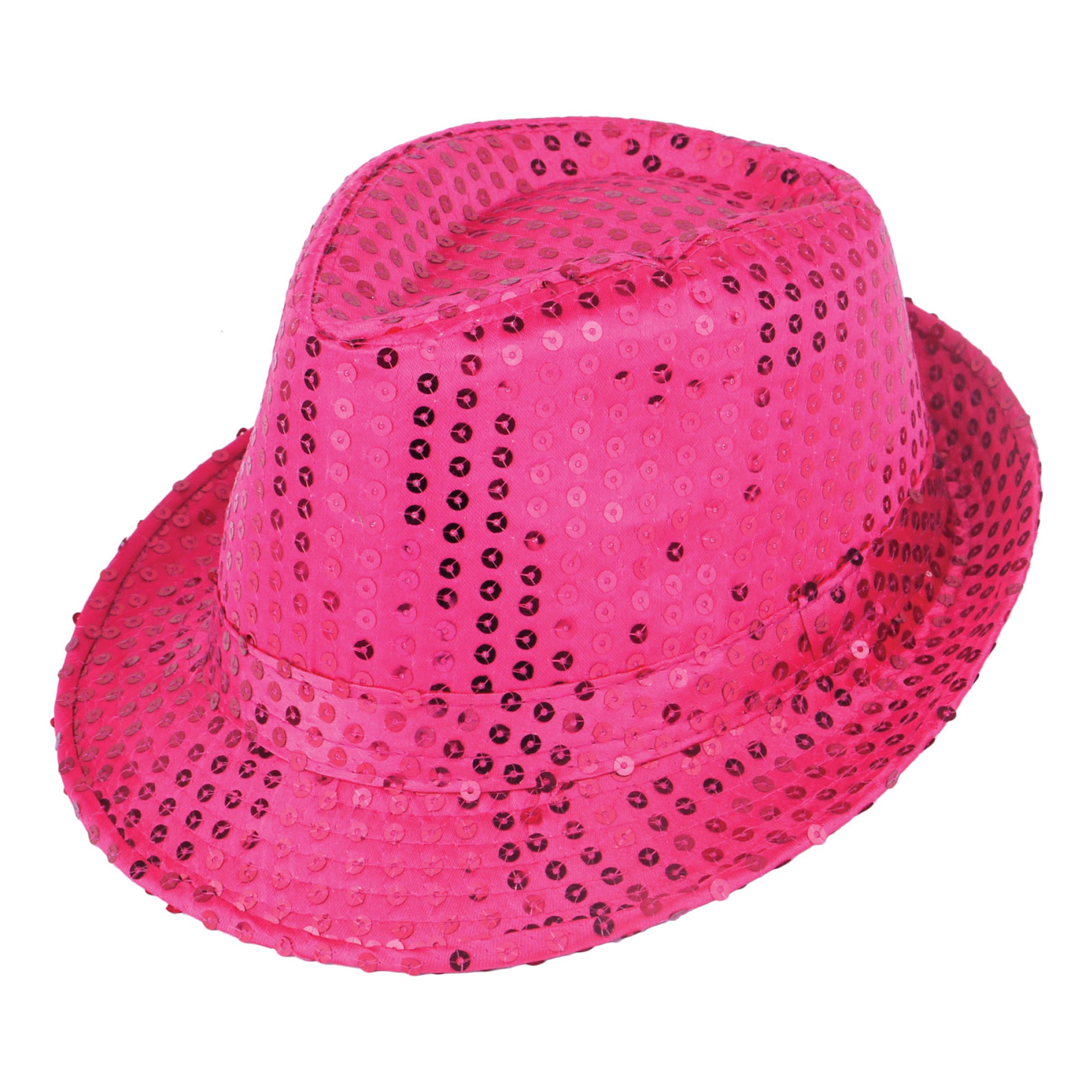 Paljetthatt Gangster Rosa - One size