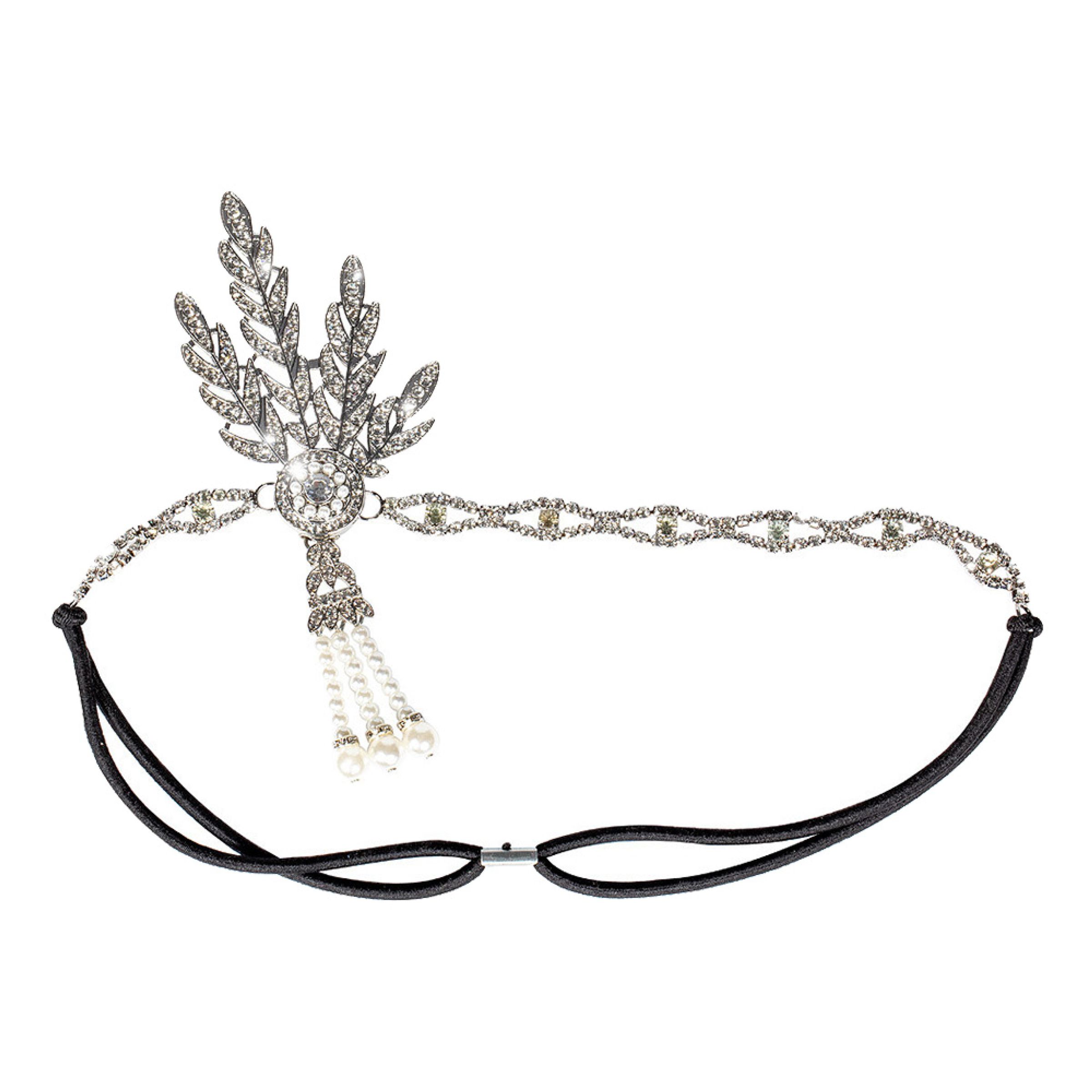 Pannband Flapper Silver Deluxe - One size | Hem - Maskerad - Tillbehör - Maskeradaccessoarer | Pryloteket