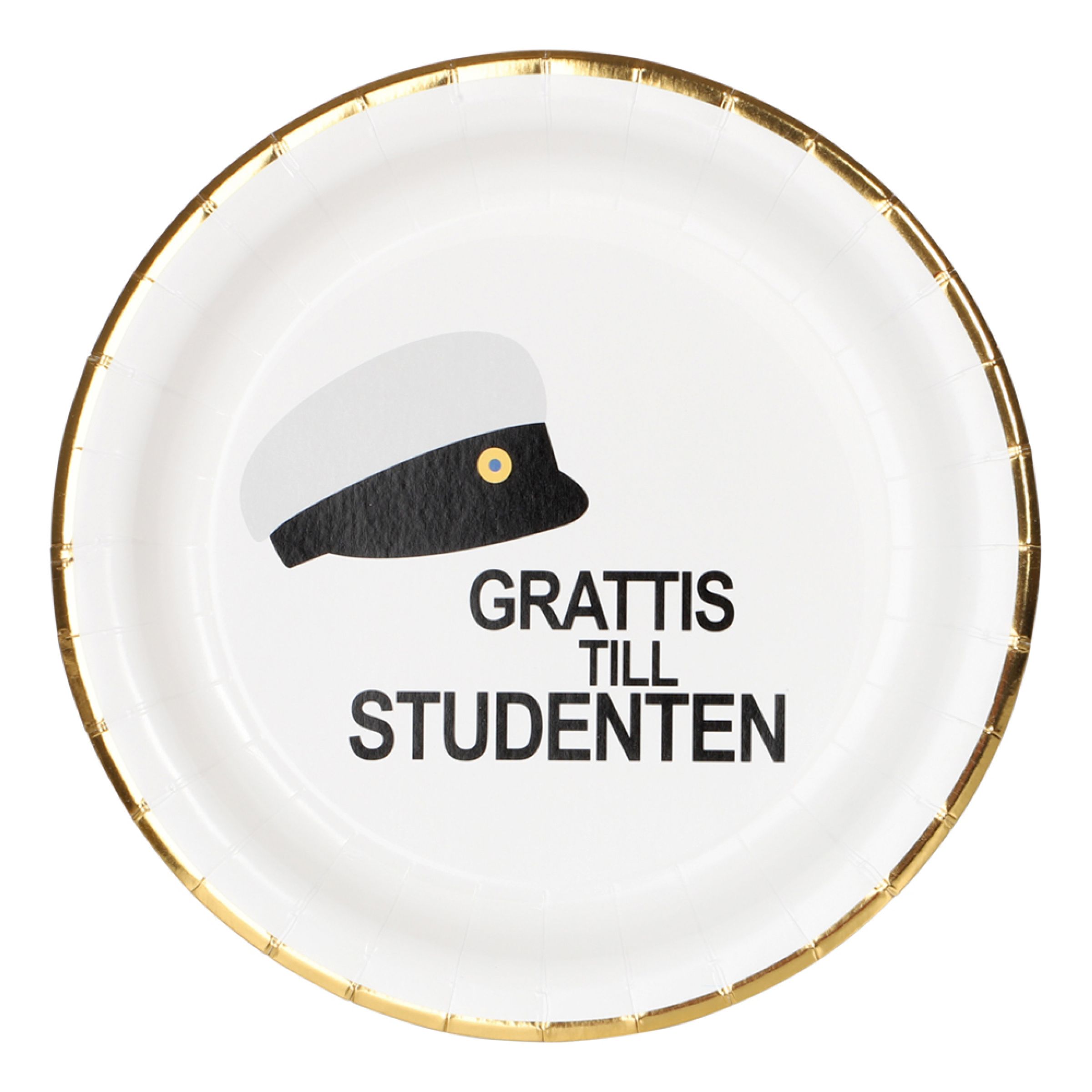 Pappersassietter Studentmössa - 8-pack | Hem - Teman - Högtider - Student | Pryloteket