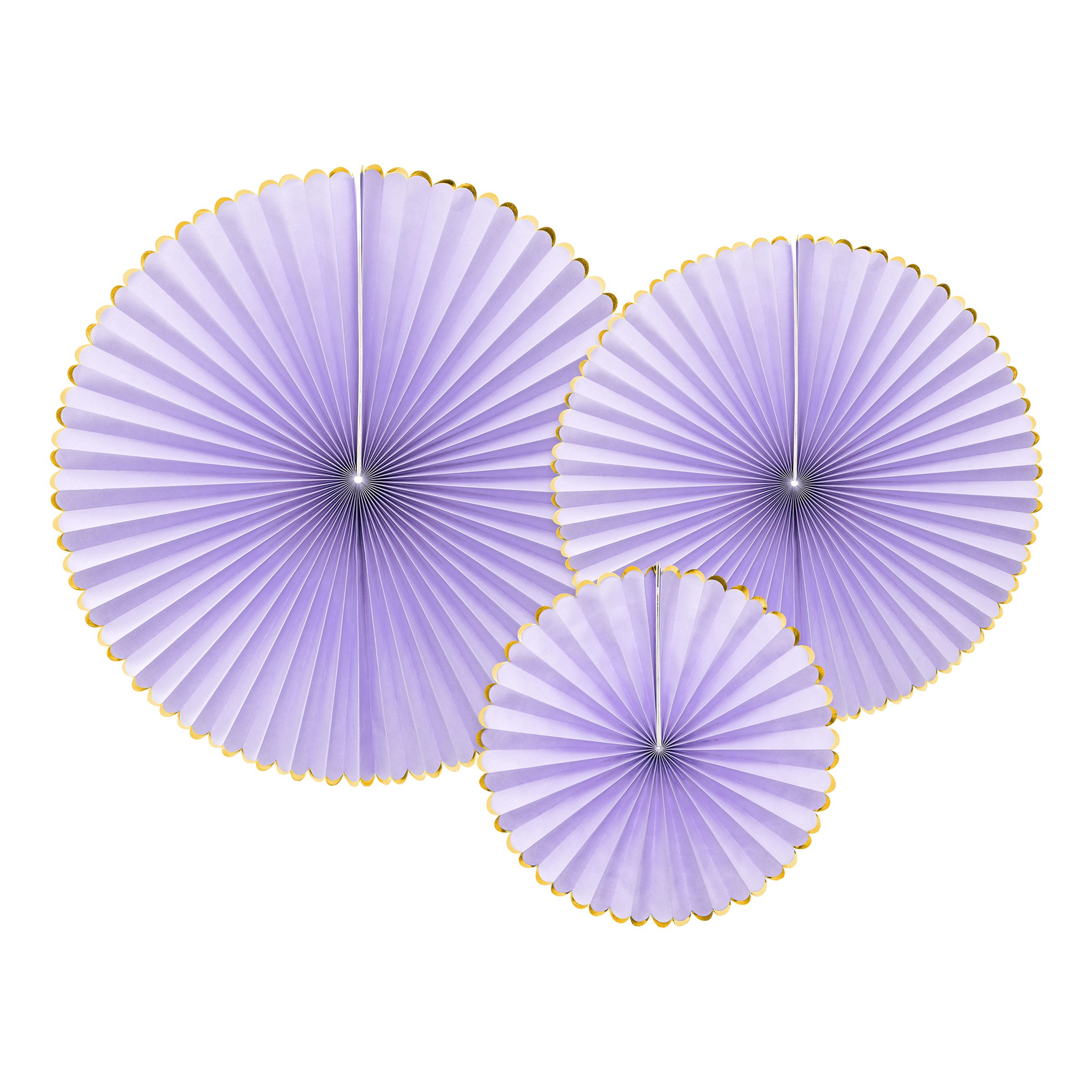 Papirvifter Lilla/Guld Pastel - 3-pak