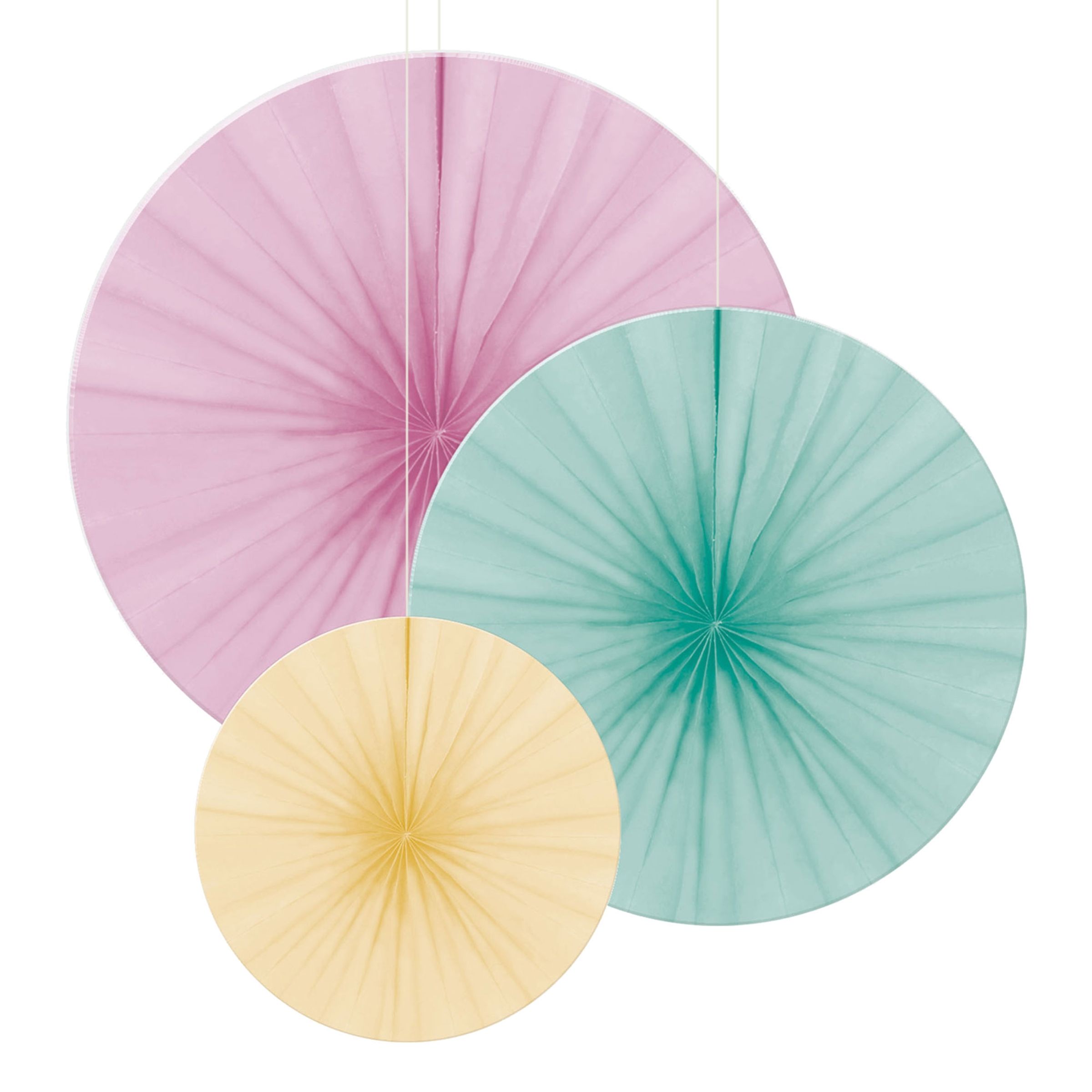 Papirvifter Pastel - 3-pak