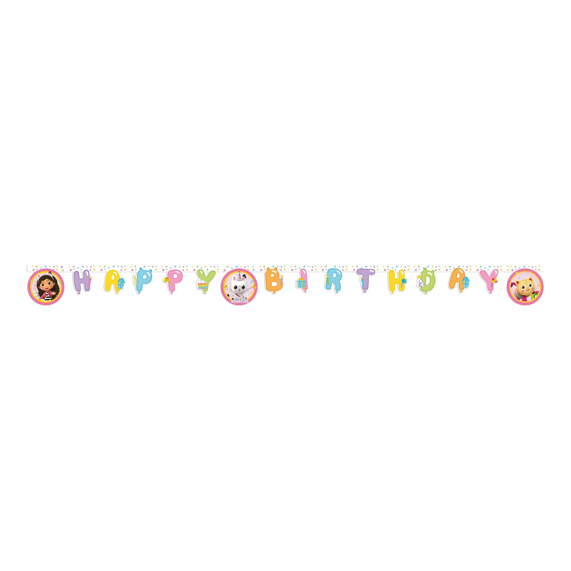 Decorata Party Happy Birthday Banner - Gabby's Dollhouse