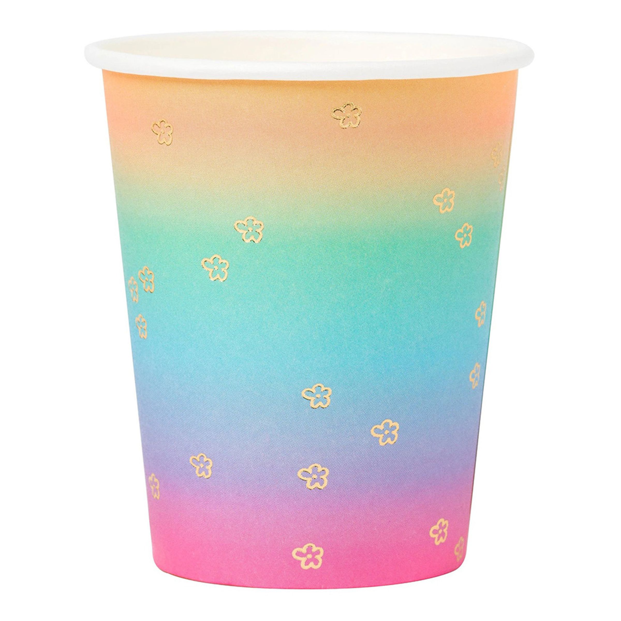 Pappersmuggar Ombre - 8-pack | Hem - Festartiklar - Dukning - Engångsmuggar & Glas | Pryloteket