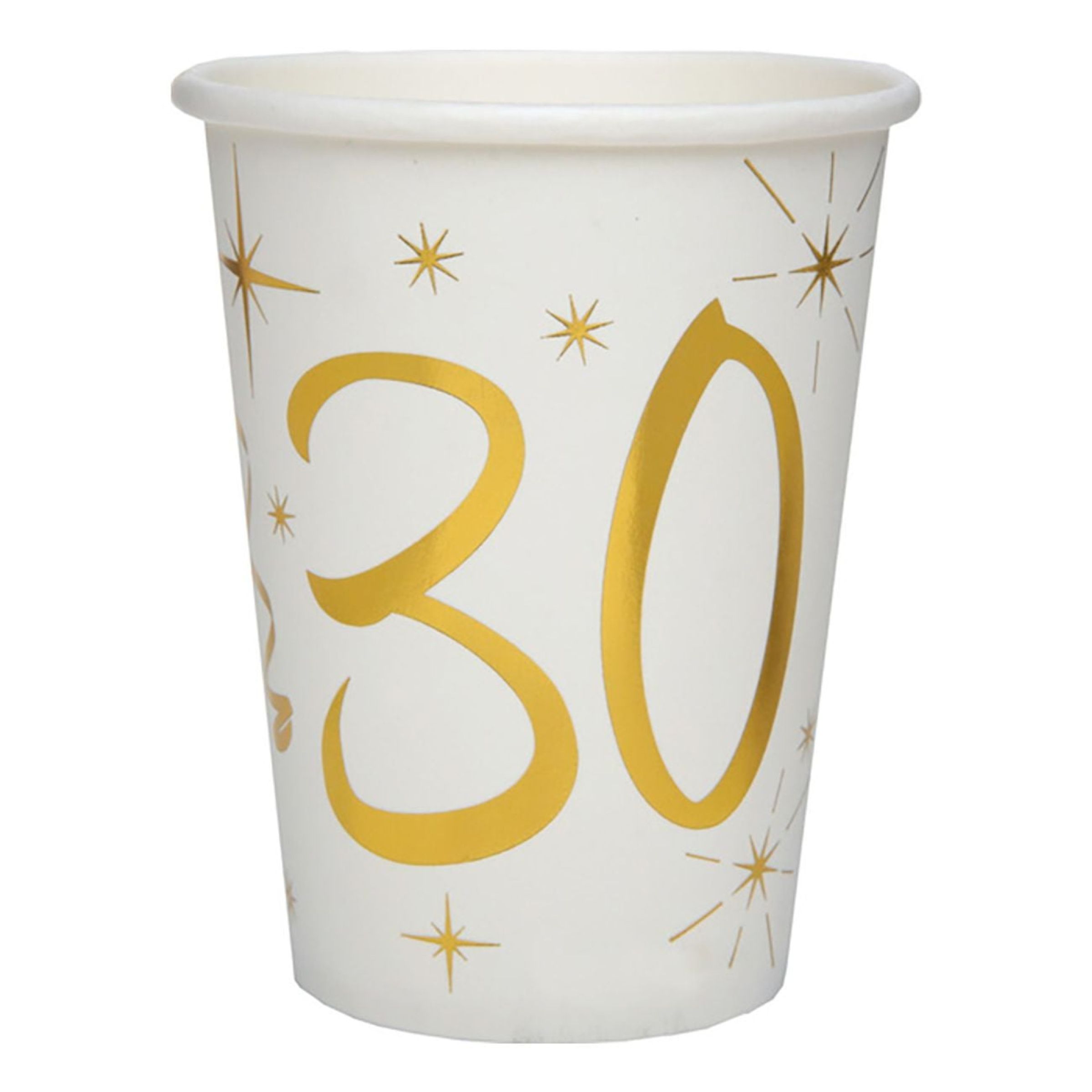 Papkrus 30 Guld/Hvid - 10-pak