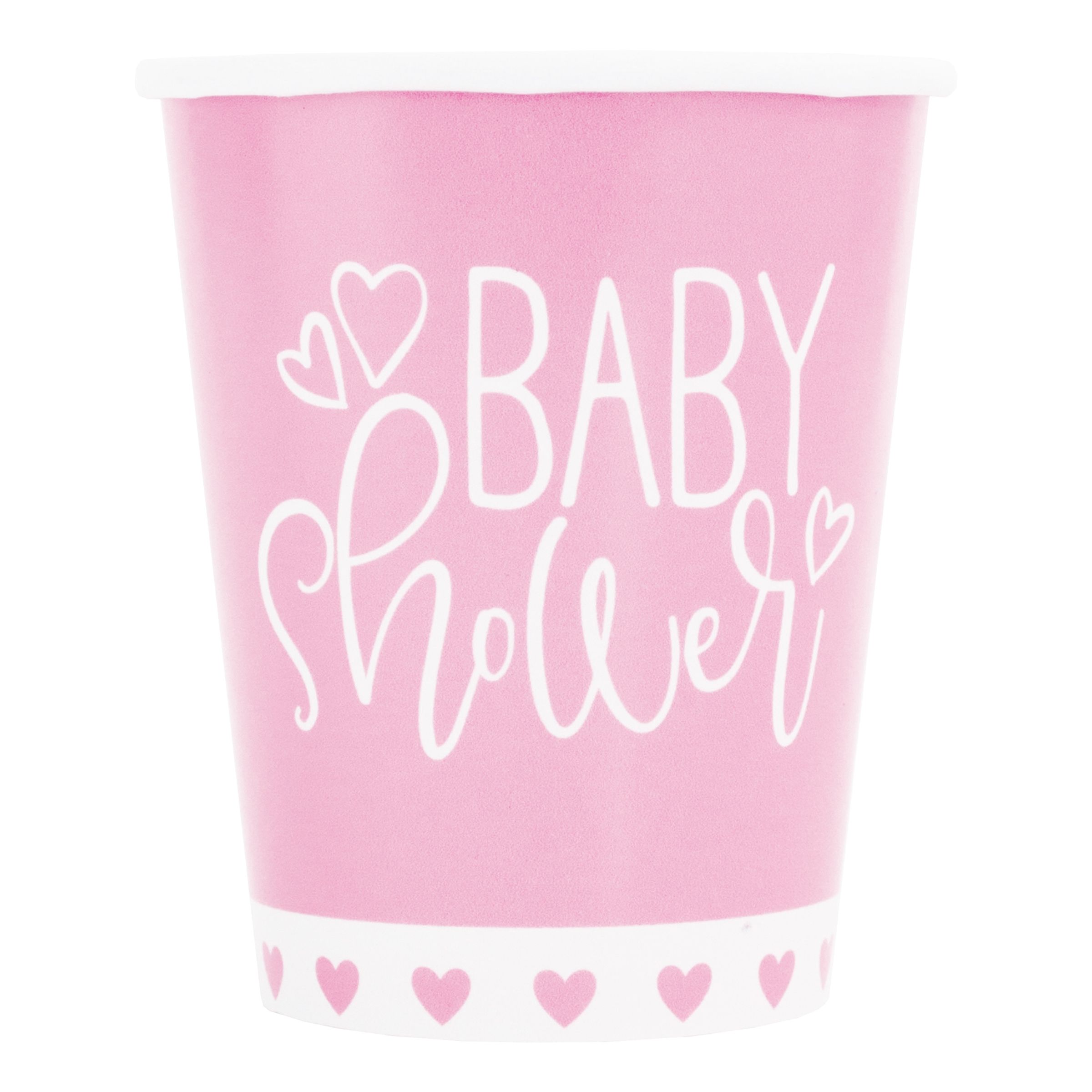 Papkrus Baby Shower Lyserød - 8-pak