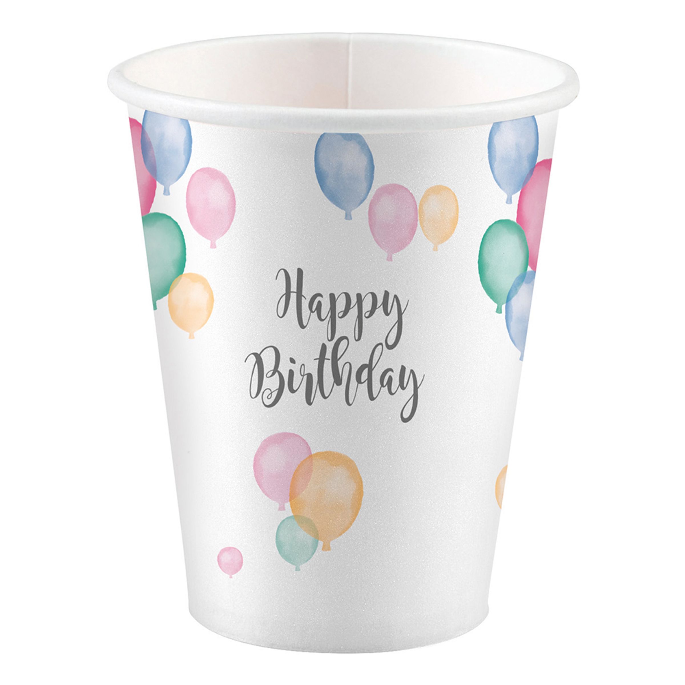 Papkrus Happy Birthday Pastel - 8-pak