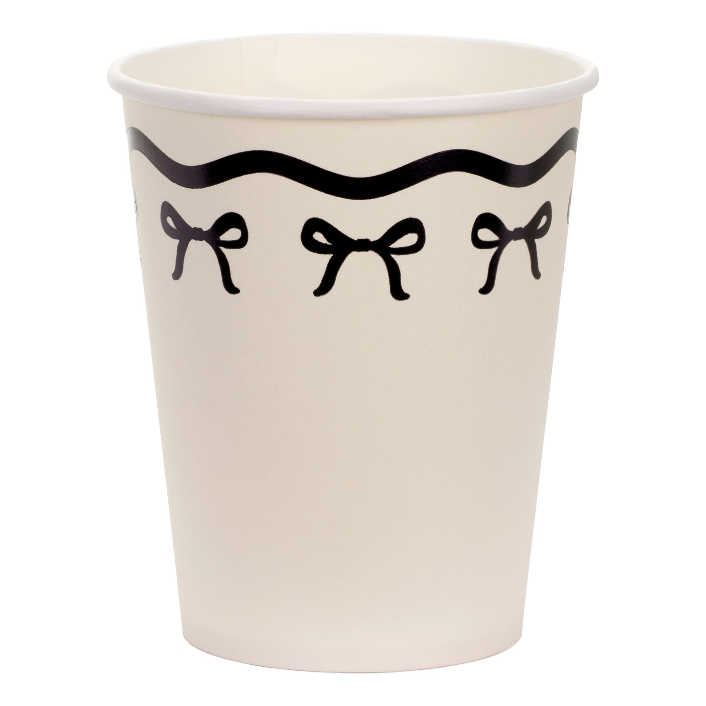Pappersmuggar Rosett - 6-pack | Hem - Teman - Färger - Svart | Maskeradspecialisten