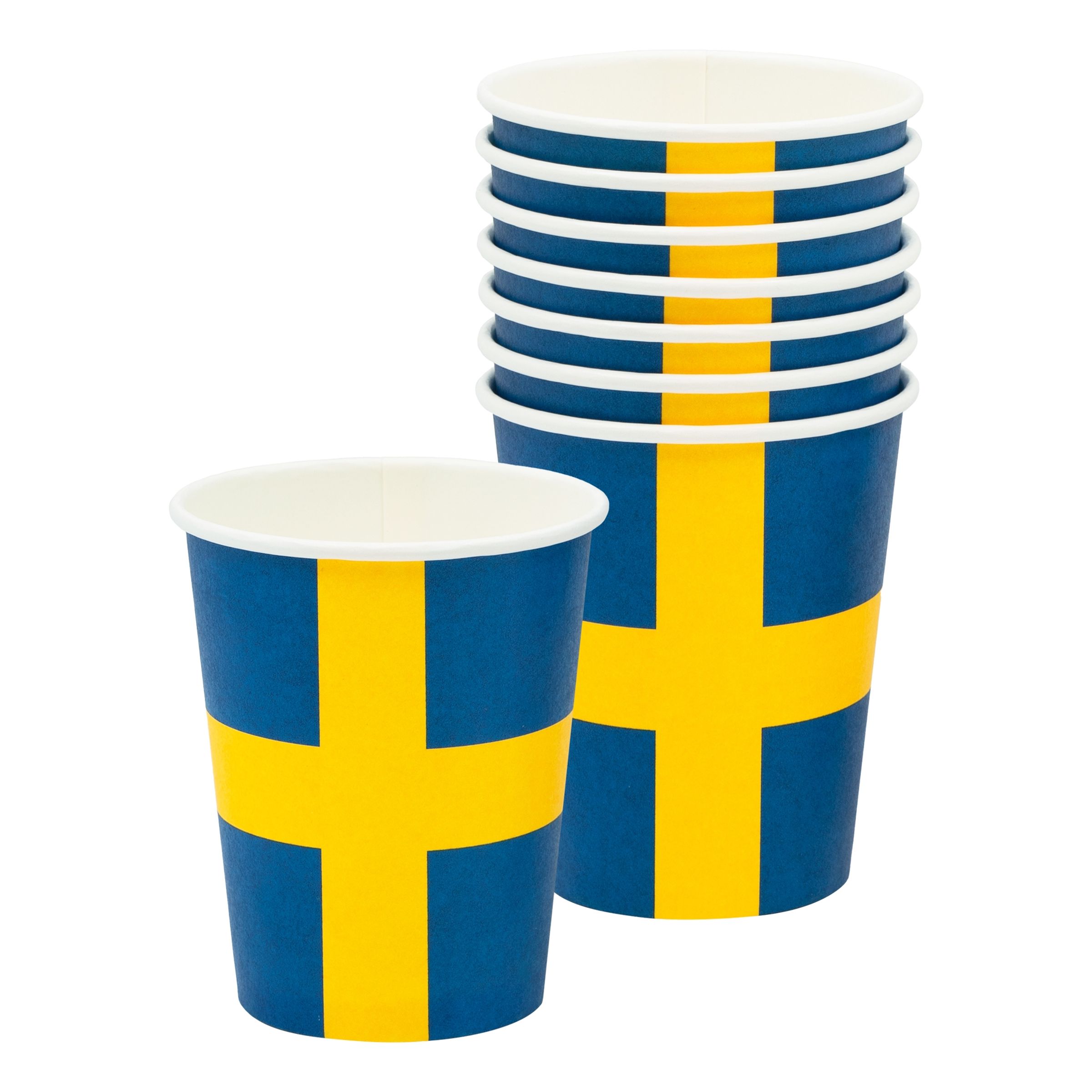 Papkrus Svenska Flaggan - 8-pak
