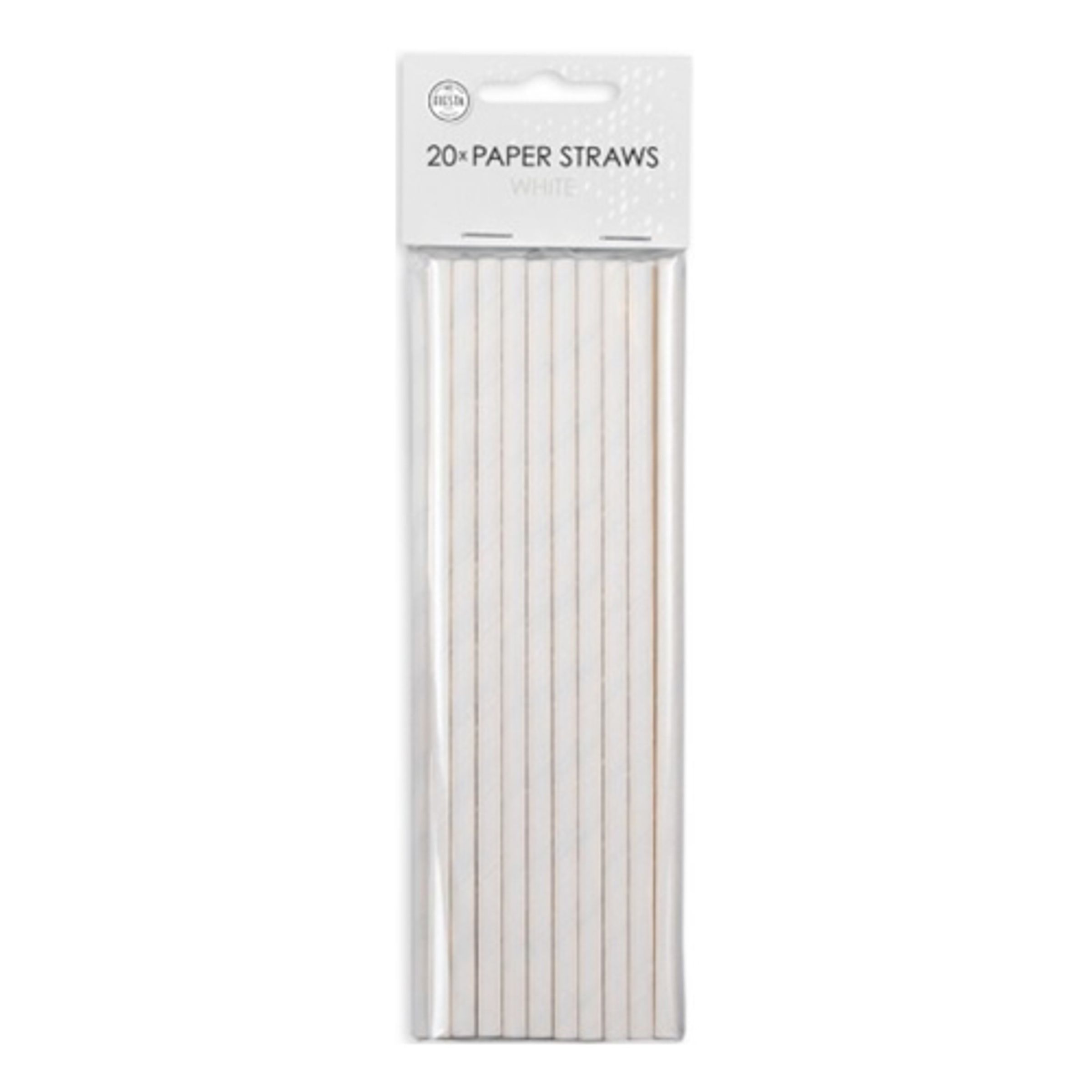 Papperssugrör Vita - 20-pack | Hem - Teman - Färger - Vit | Pryloteket