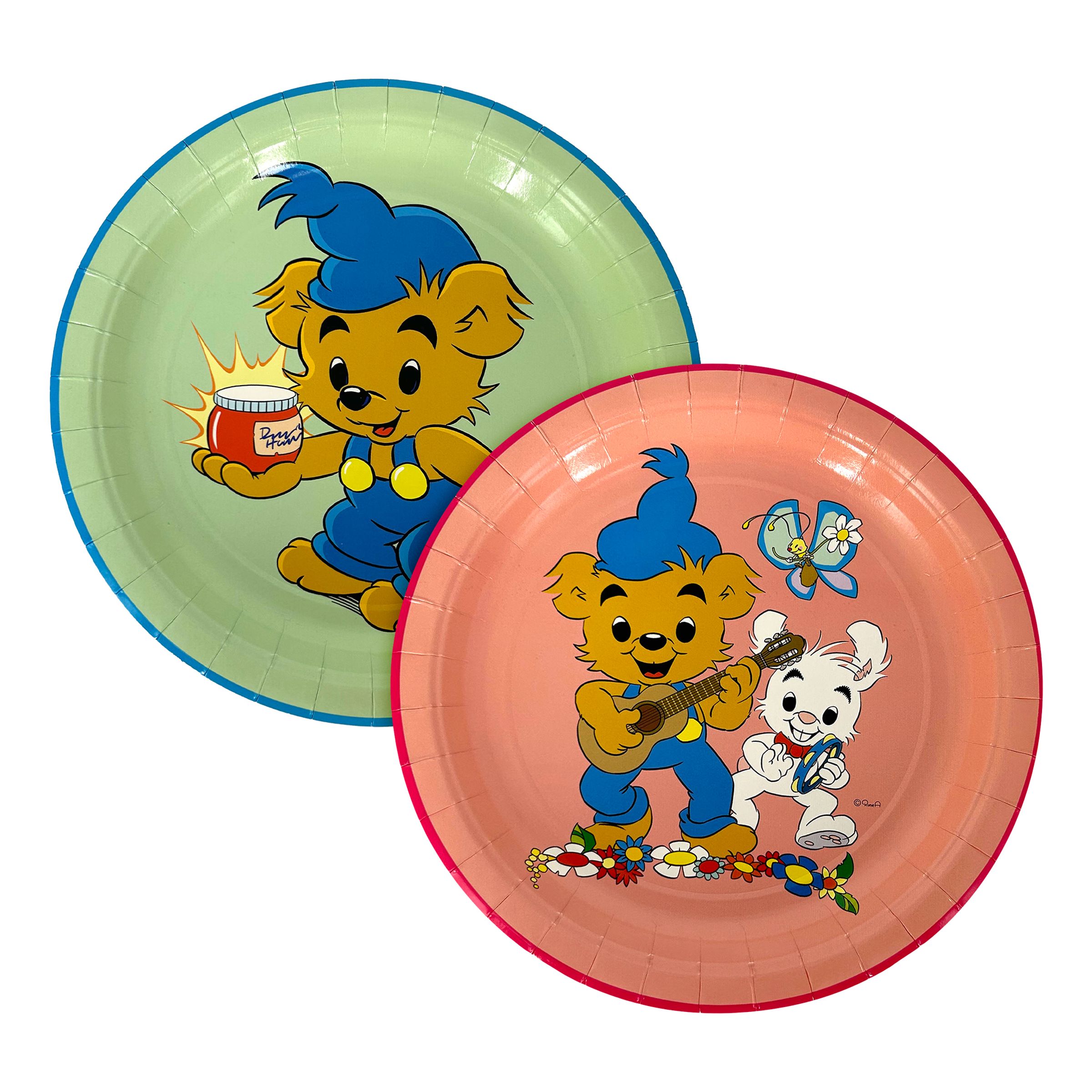 Paptallerkener Bamse - 8-pak