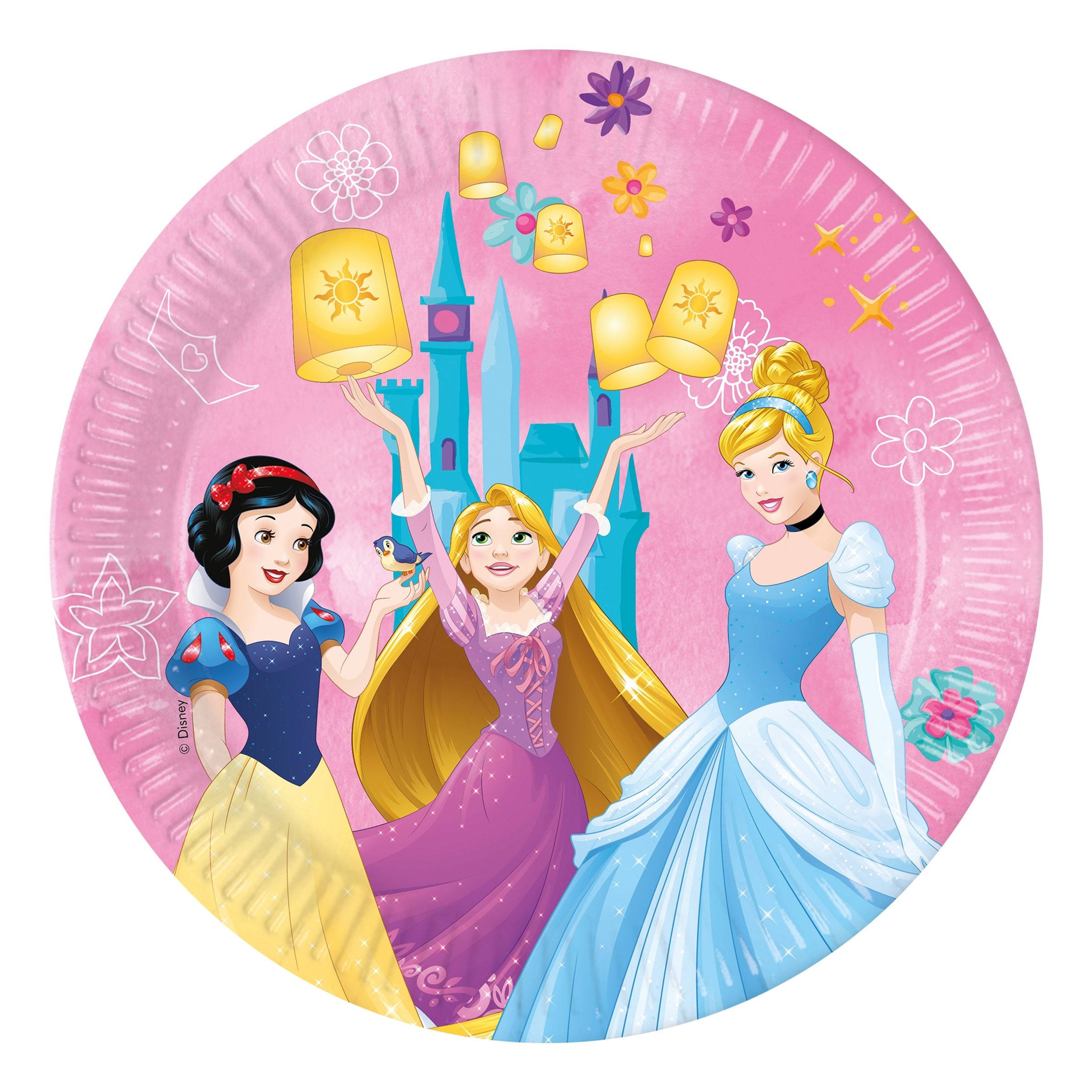Paptallerkener Disneyprinsesser - 8-pak billede