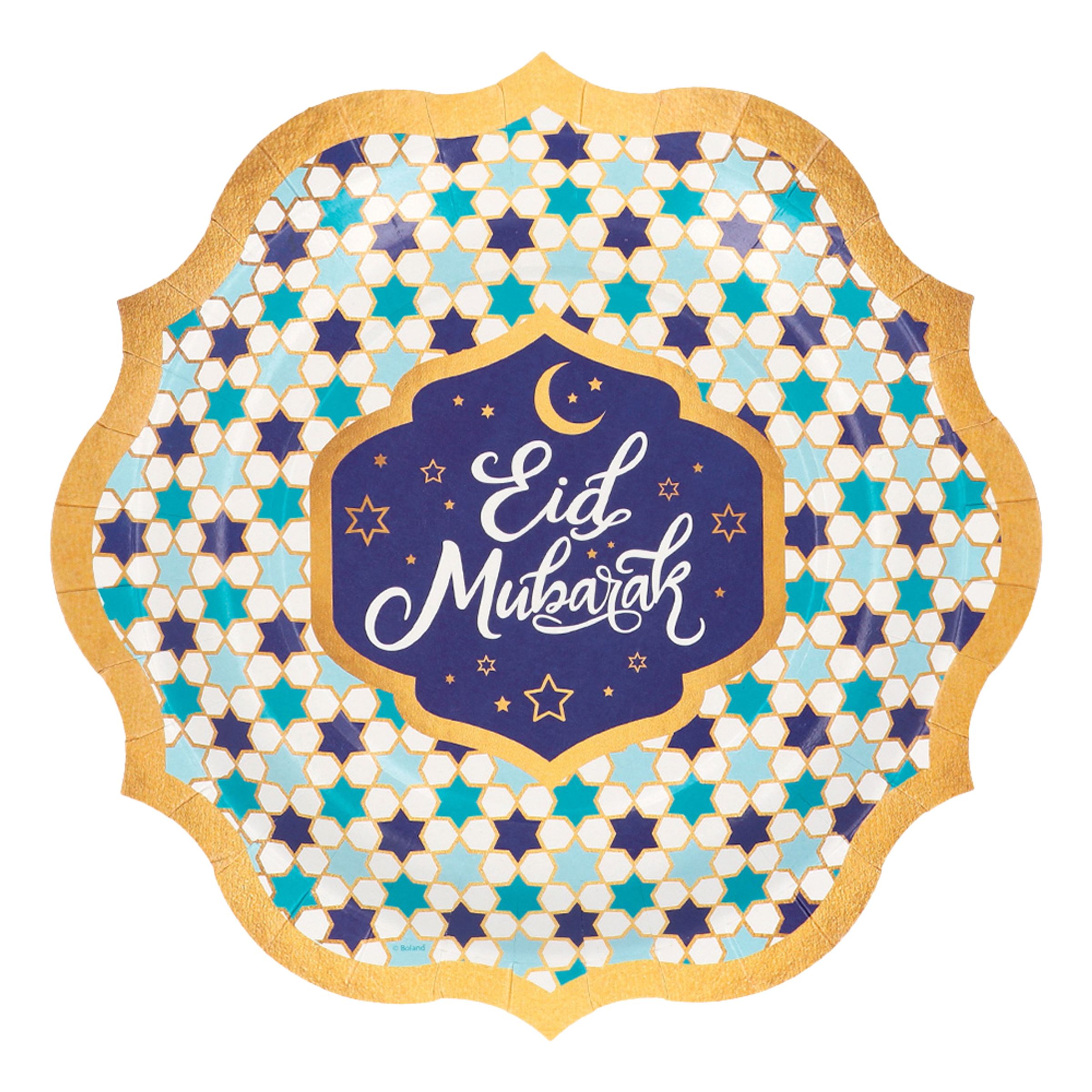Paptallerkener Eid Mubarak - 8-pak