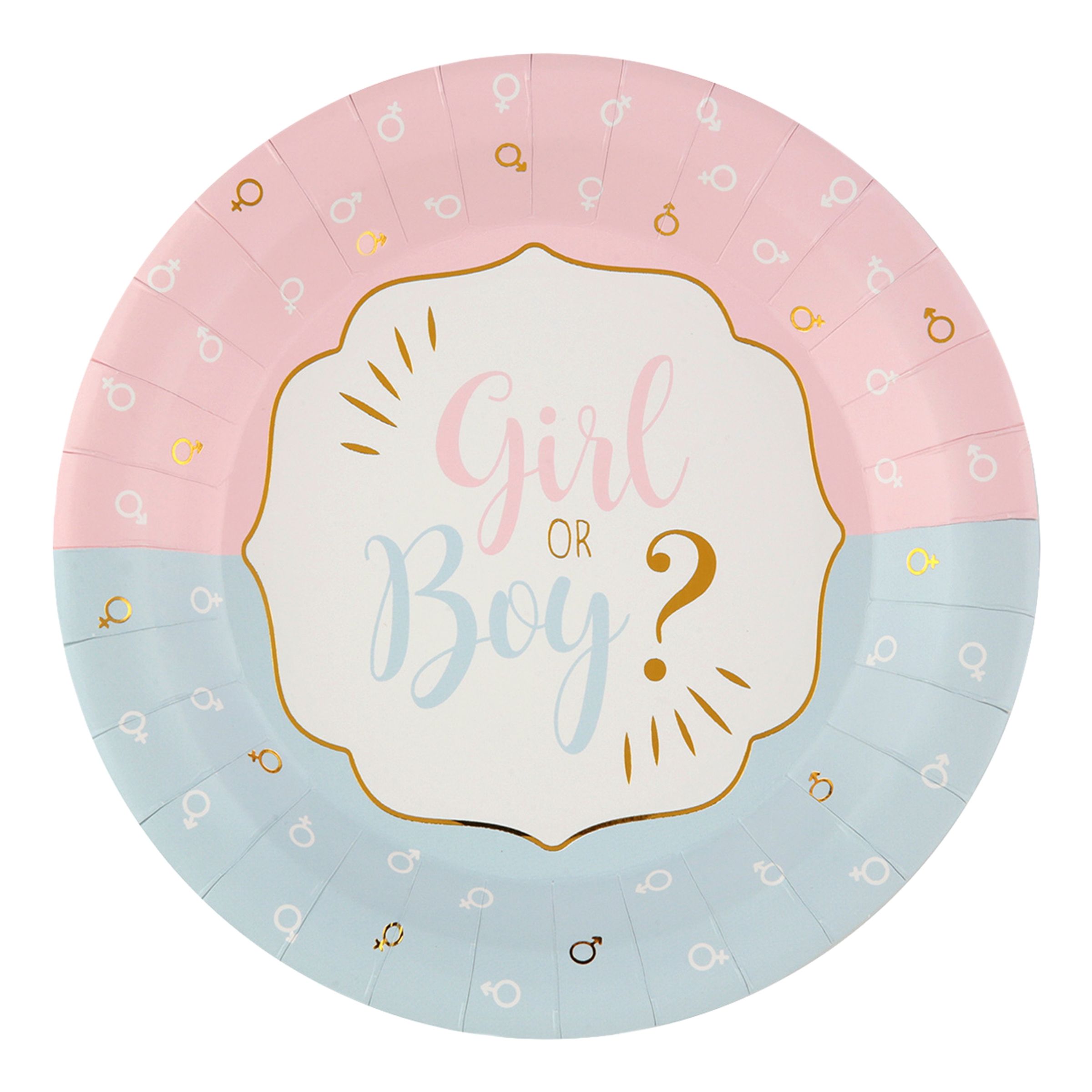 Paptallerkener Girl or Boy - 10-stk