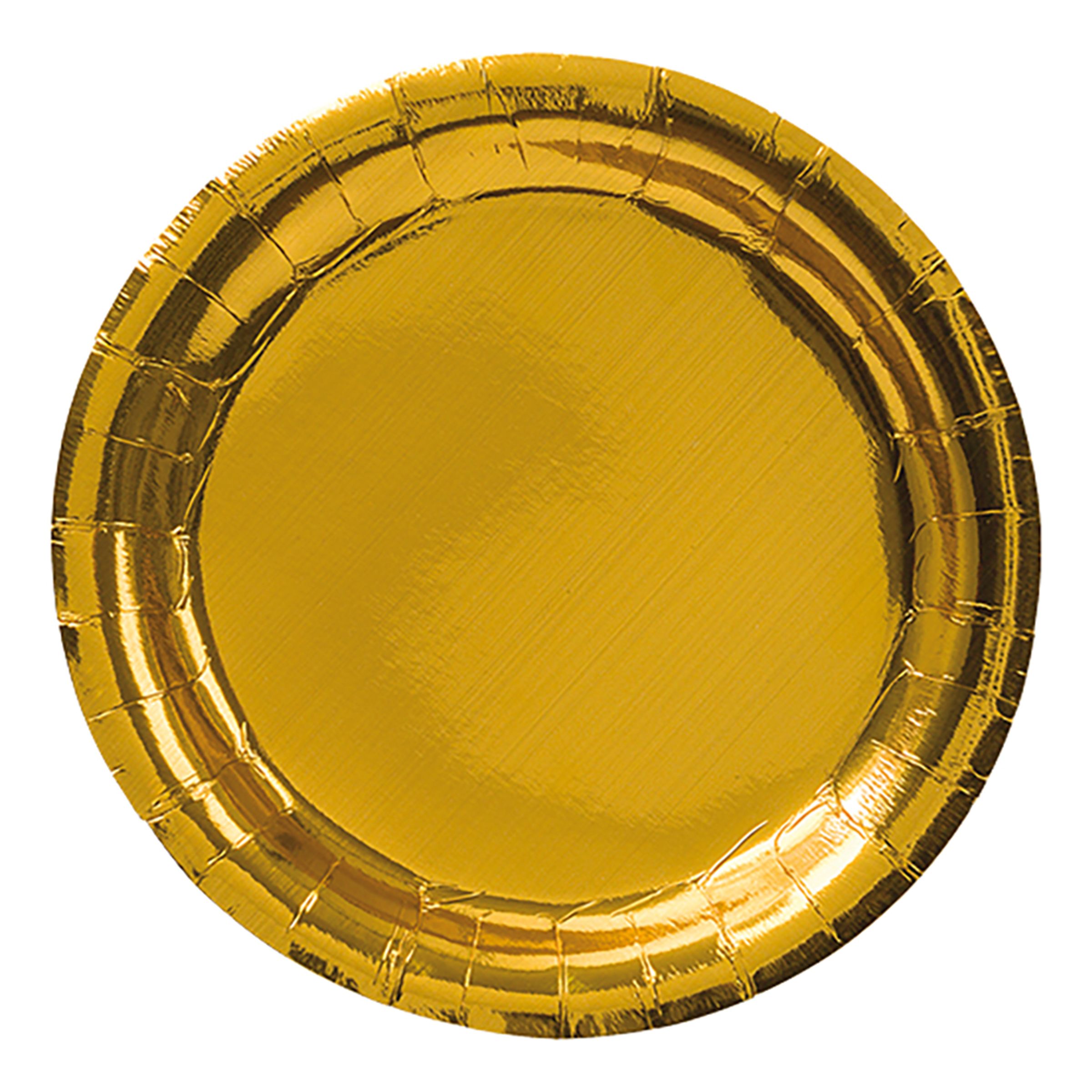 Guldmetallic paptallerkner 8 stk.