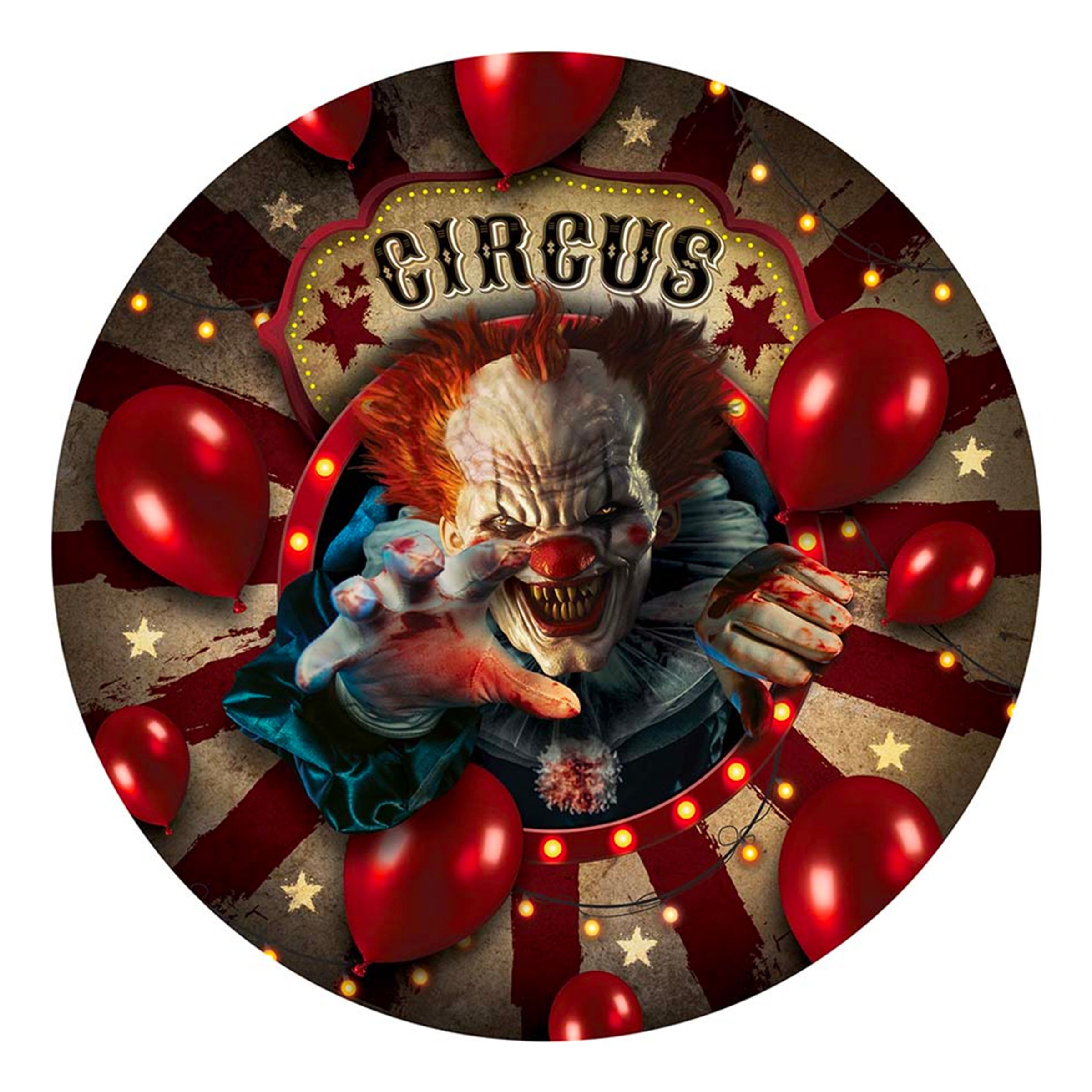 Papperstallrikar Creepy Clown - 6-pack | Hem - Festartiklar - Dukning - Engångstallrikar | Party Outlet