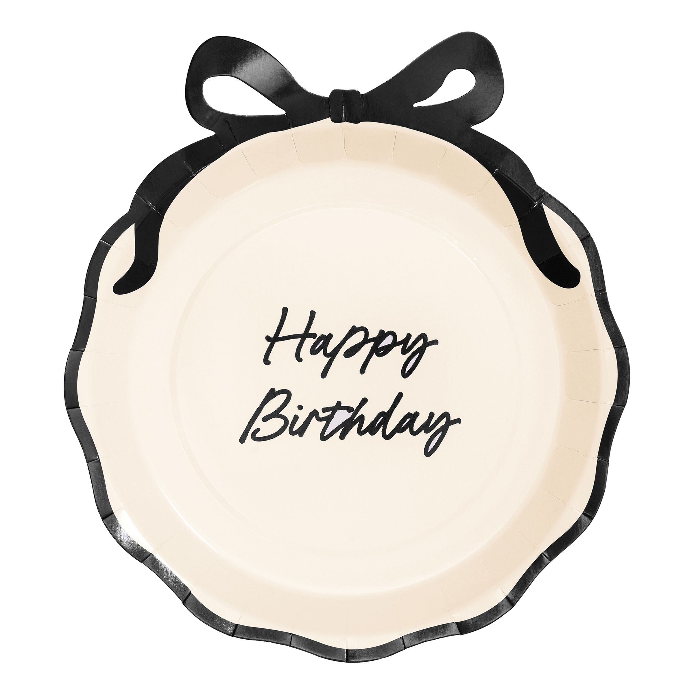 Paptallerkener Happy Birthday Roset - 6-pak billede