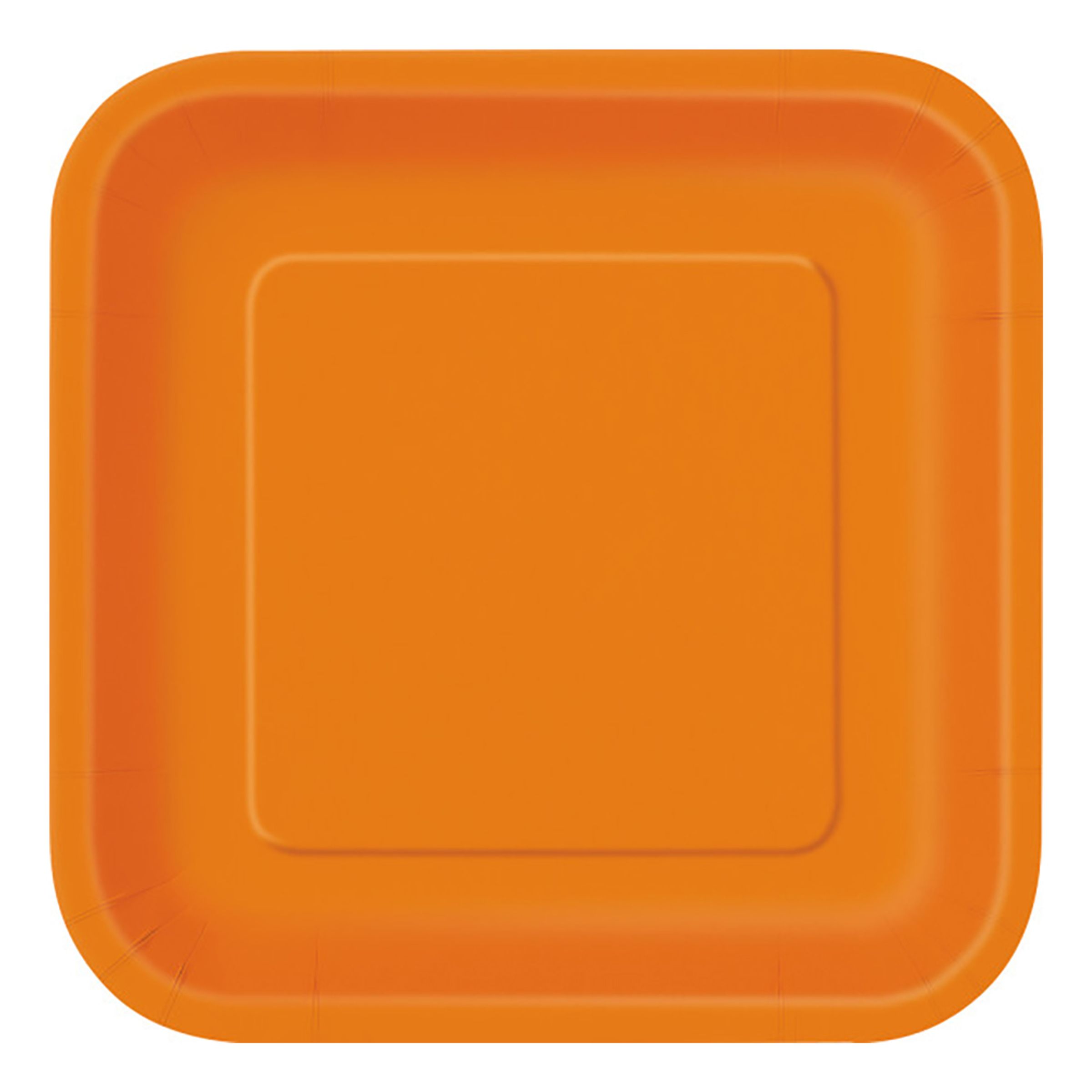 Paptallerkener Kvadratiske Orange - 14-stk